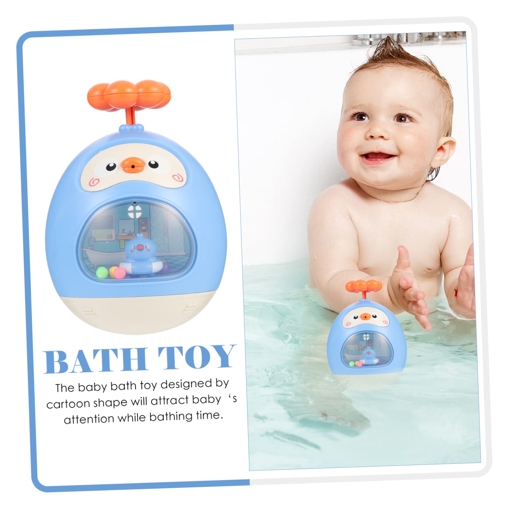 DRESSOOS Spinning Water Tumbler Toy - Fun Bath & Beach Toys for Kids, Sky-Blue ABS Plastic Water Play Toy for Pool, Outdoor & Indoor Playtime