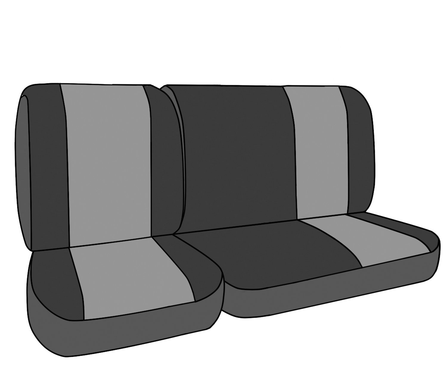 Premium Cordura Seat Covers for 1993-1995 Jeep Grand Cherokee - Black with Black Insert & Trim - 60/40 Split Bench Design - Durable Protection for Off-Road & Daily Driving