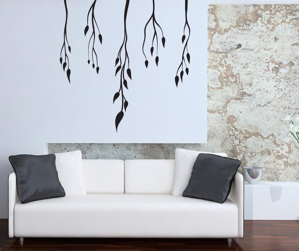 Premium Vinyl Wall Decal Stickers - Elegant Dangling Vines Design #OS_MB1046 | Perfect for Home Decor, Nursery, Bedroom & Office Wall Art