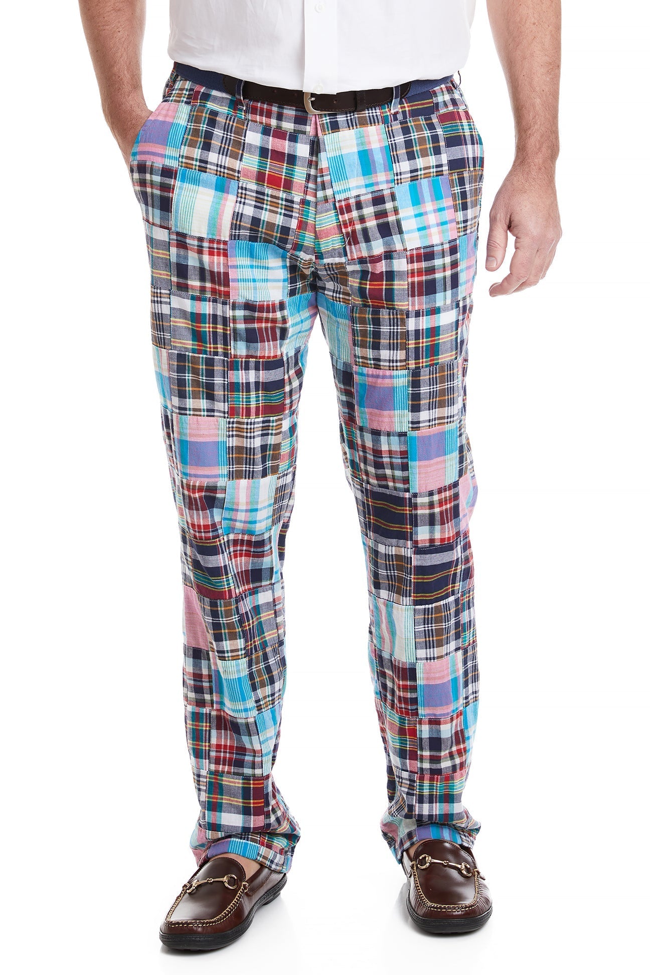Men's Harbor Pant Weston Patch Madras Plaid Casual Pants - Perfect for Work, Travel & Outdoor Adventures