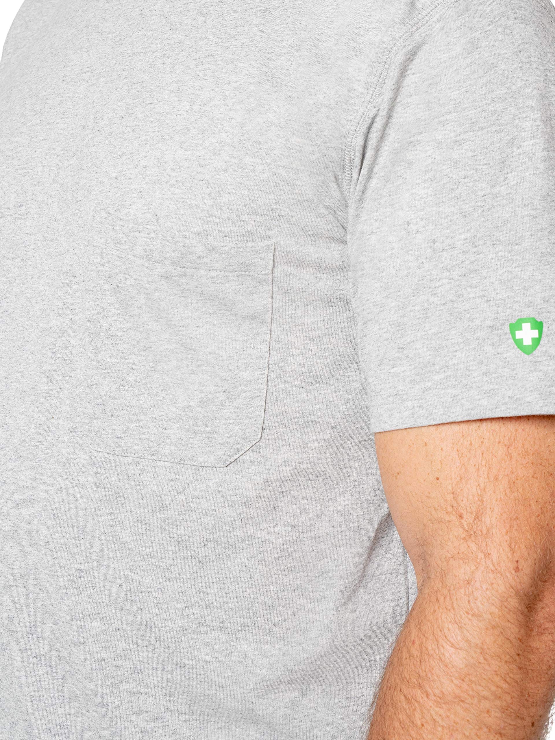 Men's UPF 30+ Quick-Dry Short Sleeve Pocket T-Shirt with Insect Repellent - Bug & Tick Protection Outdoor Shirt for Hiking, Camping & Summer Activities