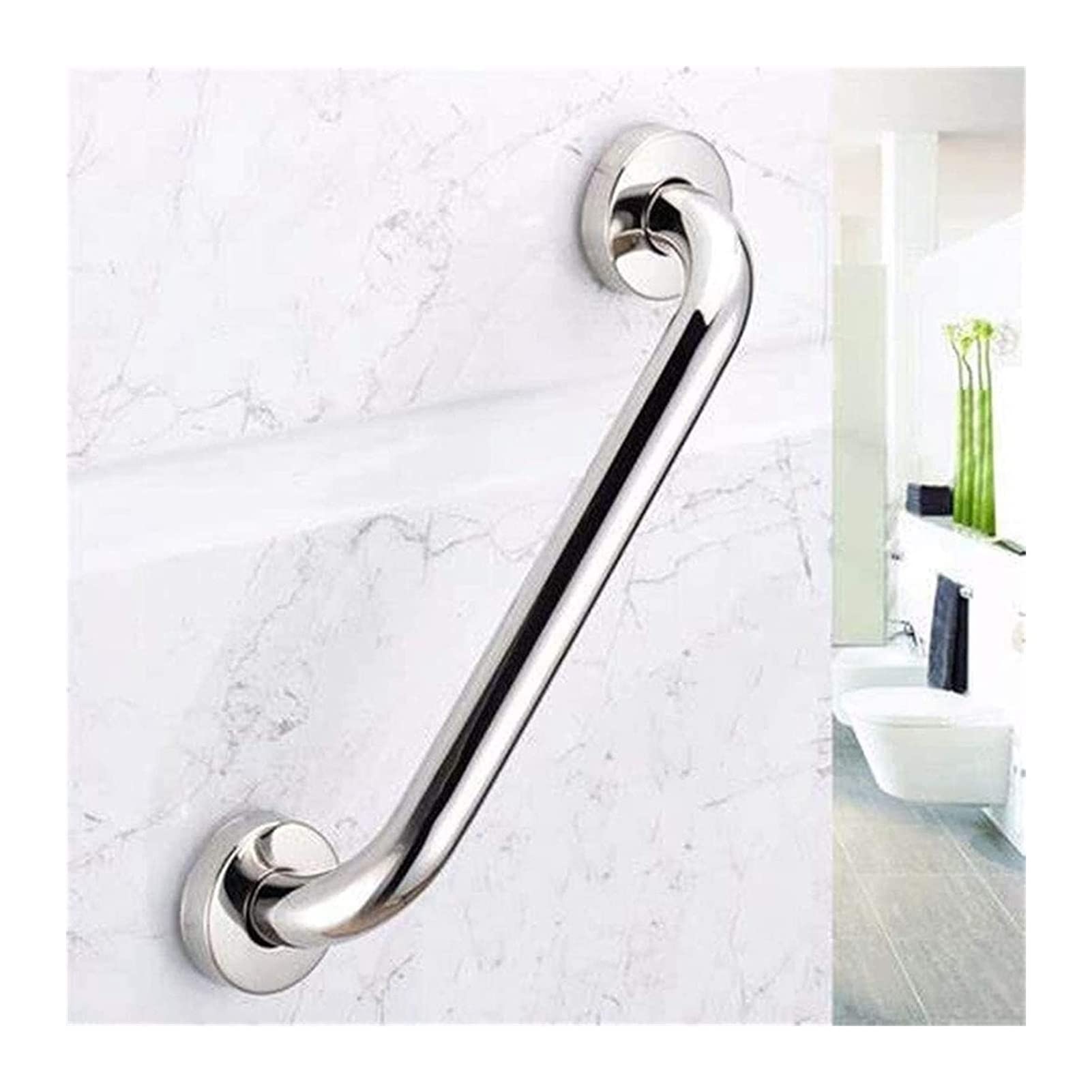 Stainless Steel Bathroom Safety Grab Bar - 60cm Non-Slip Bathtub Handrail with Towel Holder | ADA Compliant Shower Support for Elderly & Disabled | Perfect for Bathroom, Wet Room & Spa Safety
