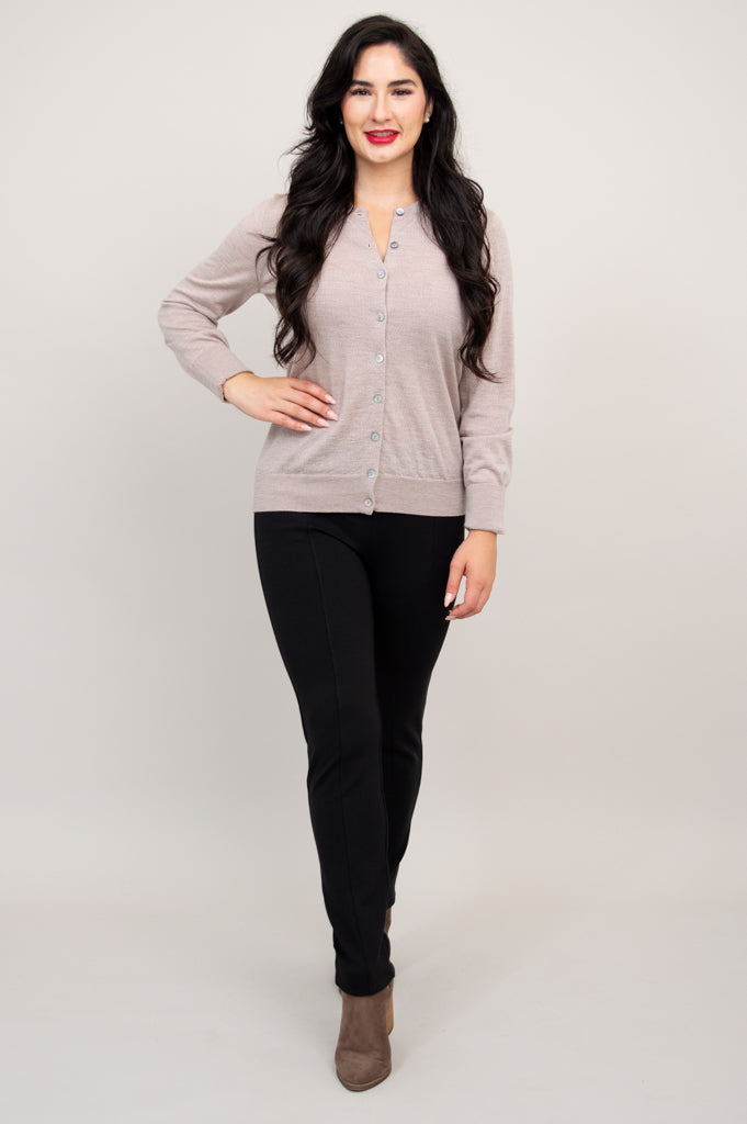 Soft Tan 100% Merino Wool Kitten Cardigan - Cozy & Warm Sweater for Cats - Perfect for Winter Outfits & Indoor Comfort