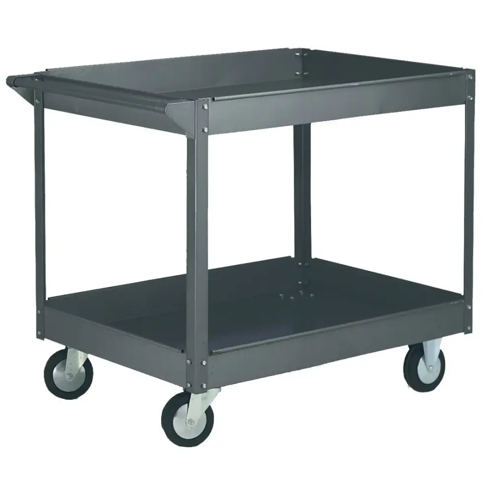 Heavy Duty Deep Tray Trolleys for Warehouse, Restaurant & Industrial Use - Stainless Steel Utility Cart with Large Capacity