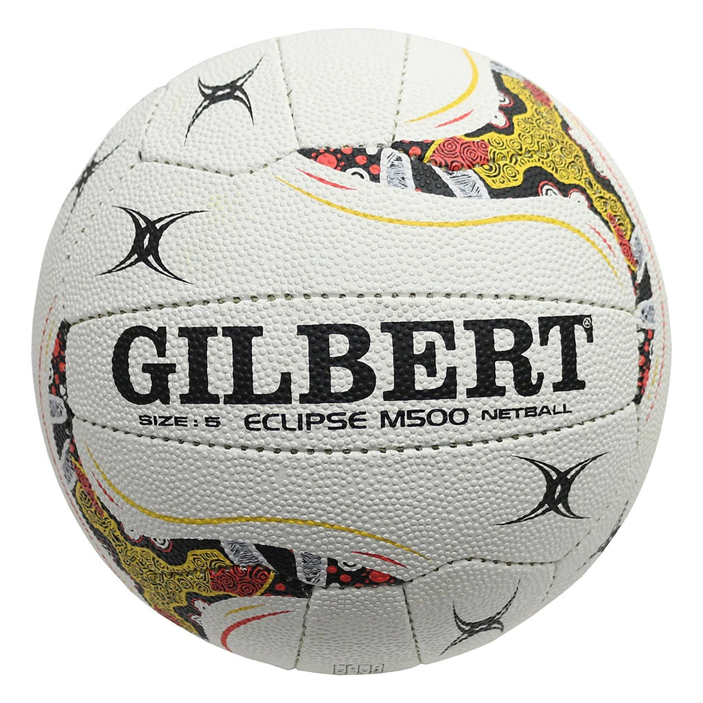 Gilbert Eclipse M500 Professional Match Netball - Official Size 5 Netball for Competitive Play & Training - Perfect for Indoor & Outdoor Courts, Schools, Clubs, and Tournaments