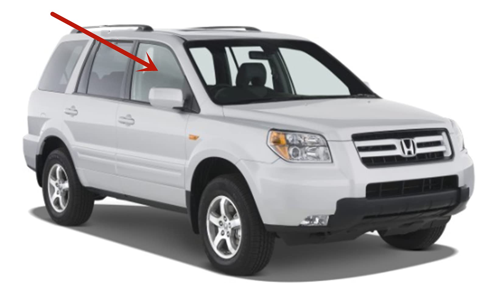Honda Pilot 2003-2008 Right Passenger Side Front Door Window Glass Replacement - Perfect Fit for Honda Pilot 2nd Gen Models | Easy DIY Installation for Auto Glass Repair