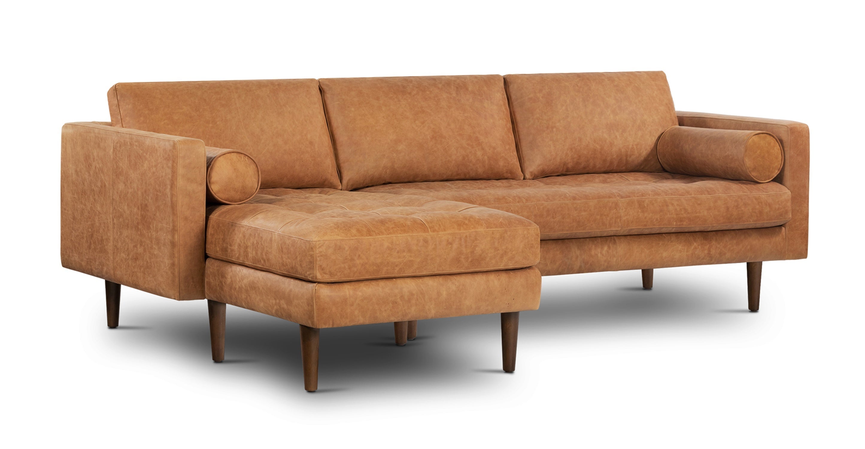 Napa Left Facing Sectional Sofa - Modern L-Shaped Couch with Reversible Chaise, Soft Fabric Upholstery for Living Room, Family Room & Home Theater Comfort