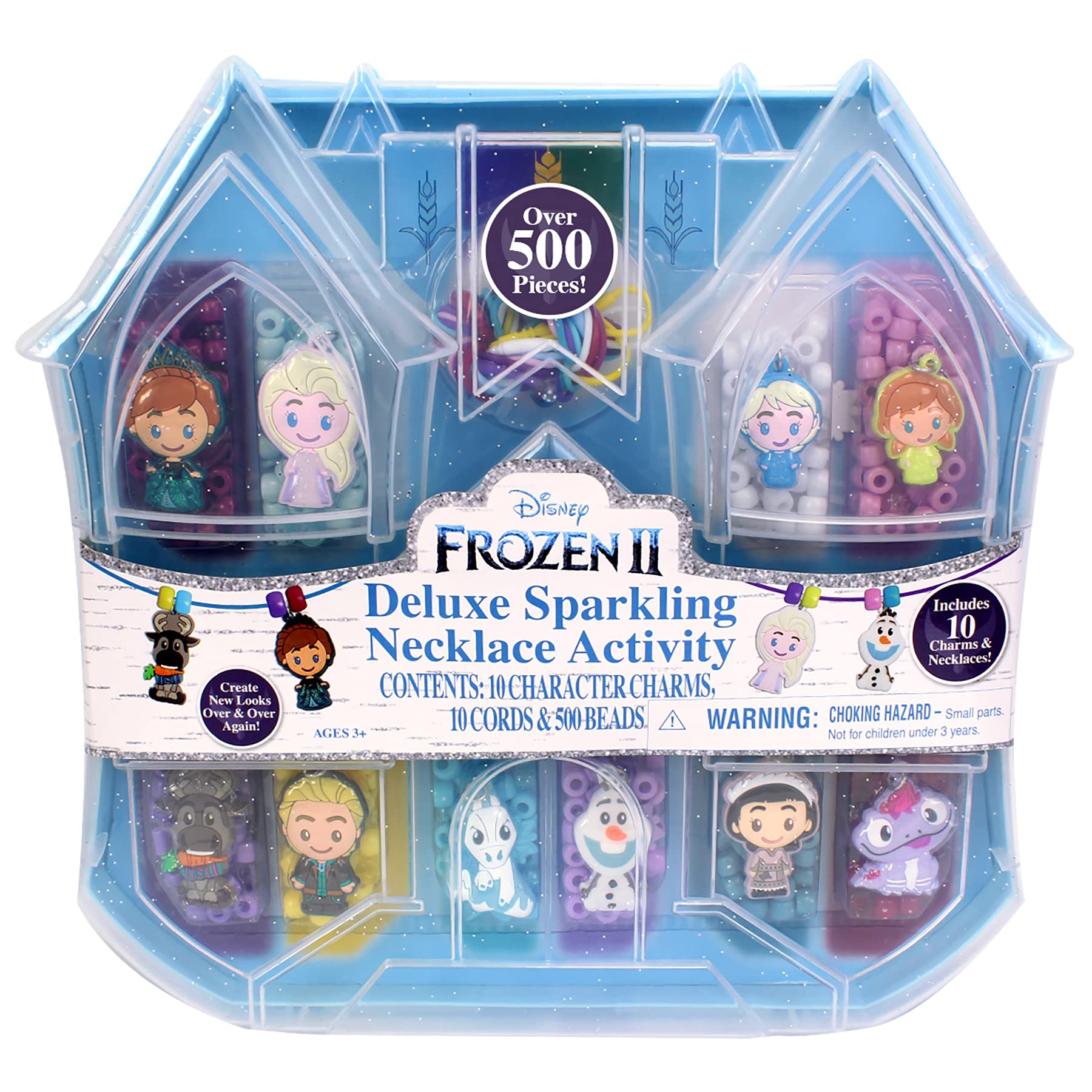 Disney Frozen 2 Deluxe Sparkling Necklace Activity Set for Kids - Creative Jewelry Making Kit for Birthday Parties, Dress-Up Play & Frozen Themed Events