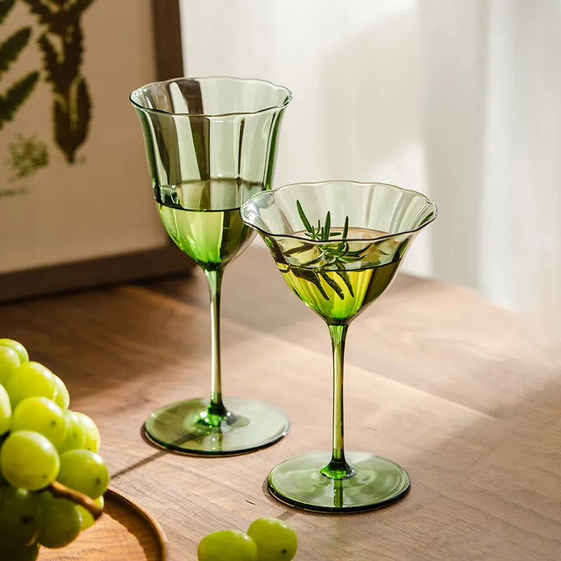 Premium Olive Grove Wine Glass Set - Elegant Stemware for Red, White & Sparkling Wine - Perfect for Dinner Parties, Weddings & Home Entertaining