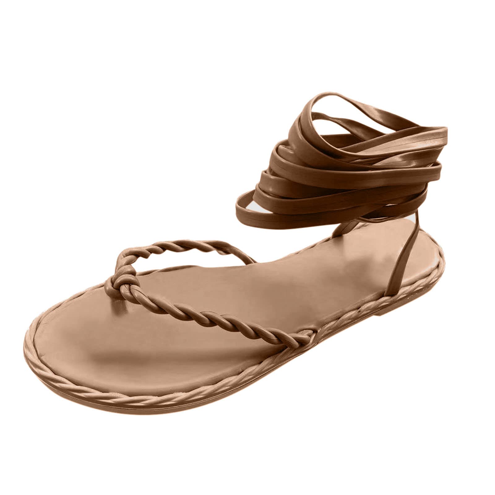 Women's Retro Round Toe Strap Sandals - Beach & Casual Fashion