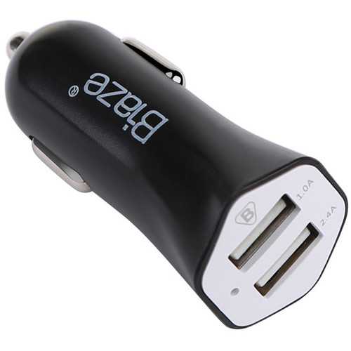 BIAZE MC5 5V 3.4A Fast Dual USB Car Charger Adapter for iPhone, Samsung, iPad - Perfect for Road Trips & Travel Charging