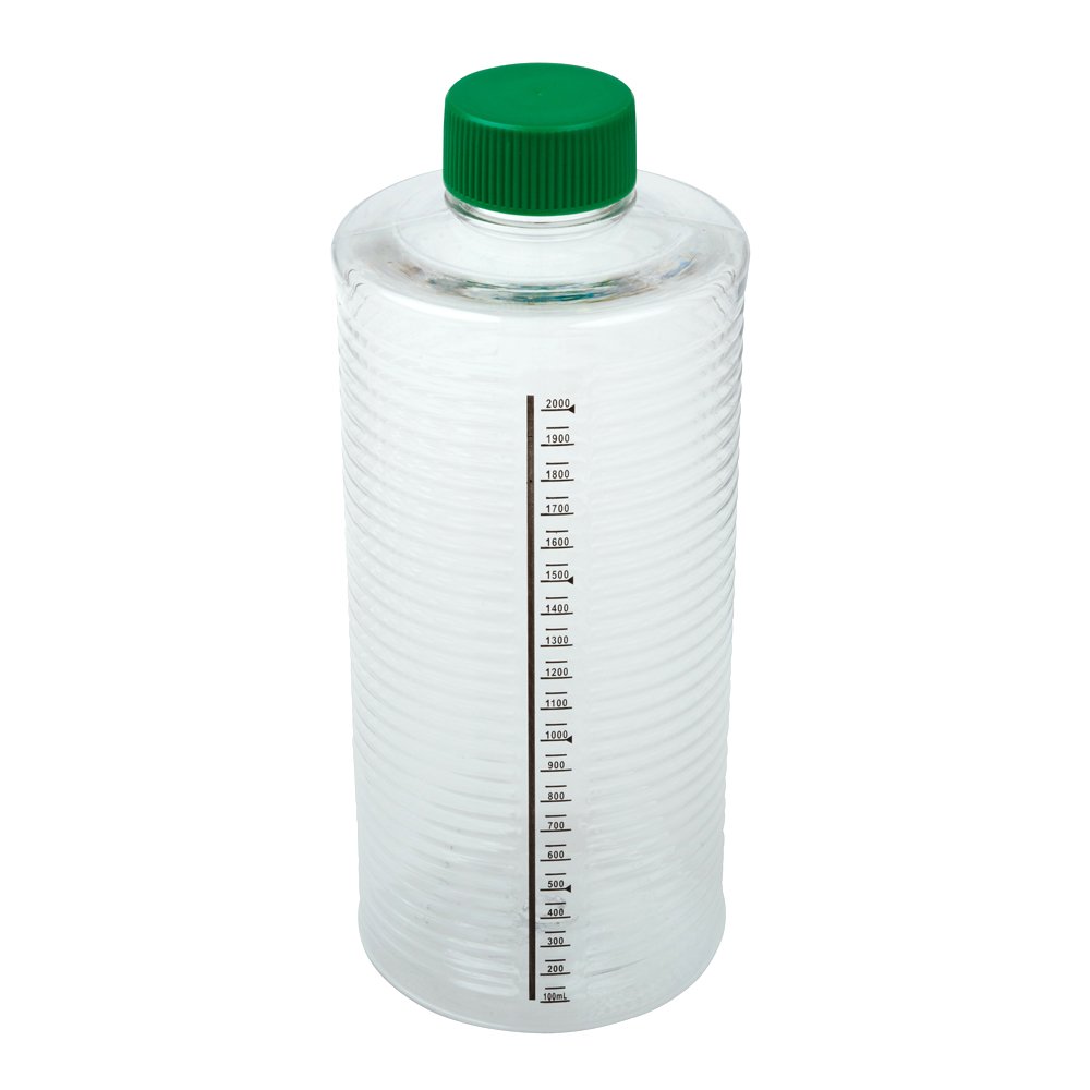 Celltreat 229386 1900cm² ESRB Roller Bottle - Tissue Culture Treated, Printed Graduations, Non-Vented Cap, Sterile (Case of 12) - Ideal for Cell Culture, Biopharmaceutical Research & Laboratory Applications