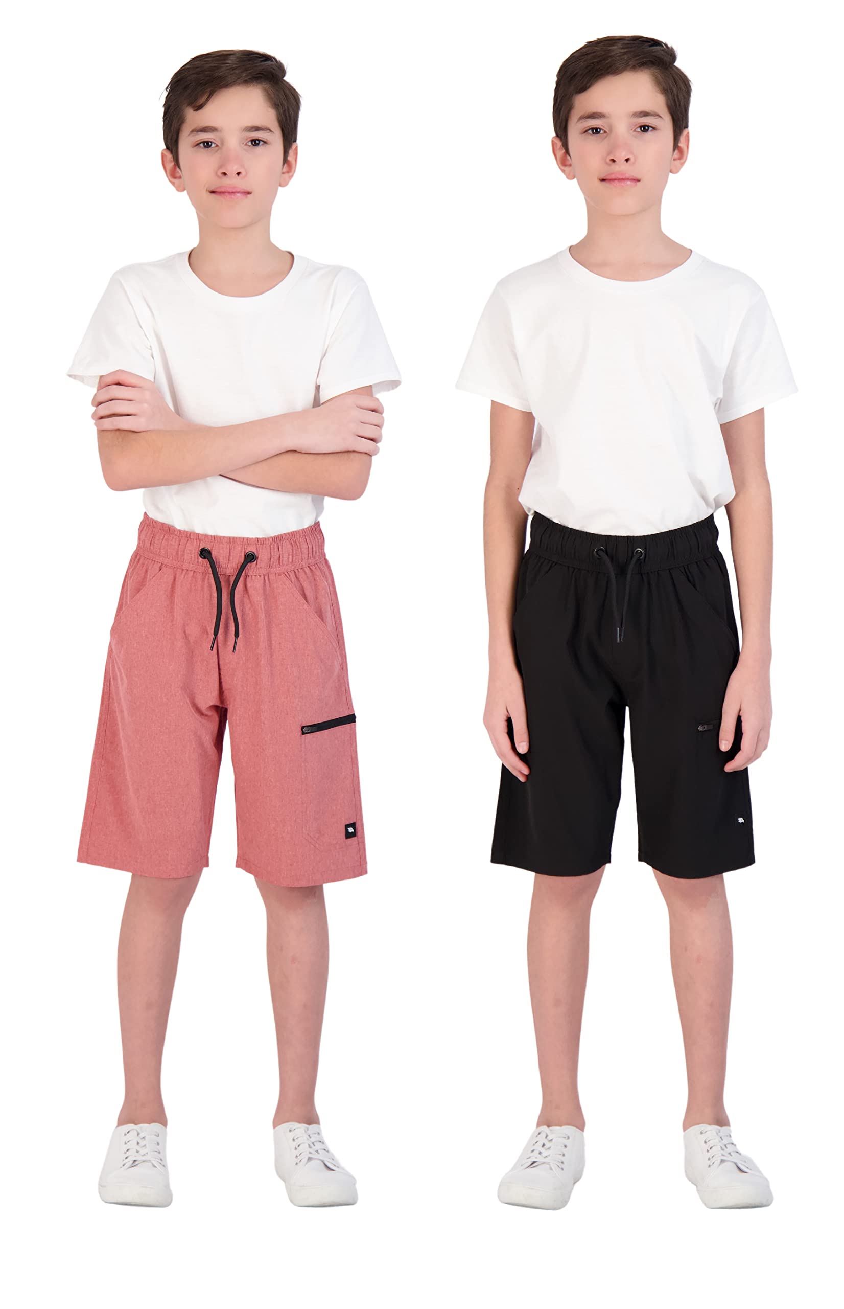 2 Pack Boys' Active Shorts for Kids - Comfortable & Breathable Playwear for Outdoor Sports, Running, and Summer Activities
