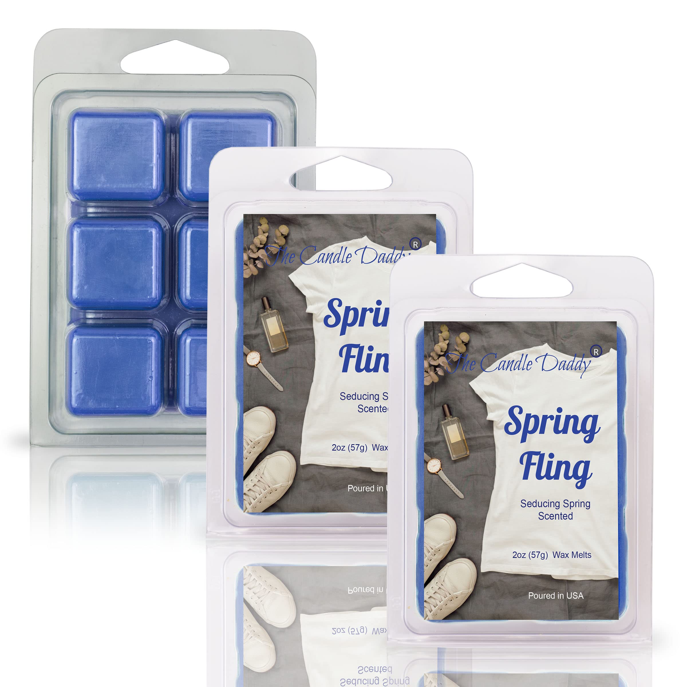 Spring Fling Scented Wax Melts - 6 Pack Aromatherapy Soy Wax Cubes (2oz) for Home, Office & Relaxation - Floral Spring Fragrance for Wax Warmers & Diffusers
