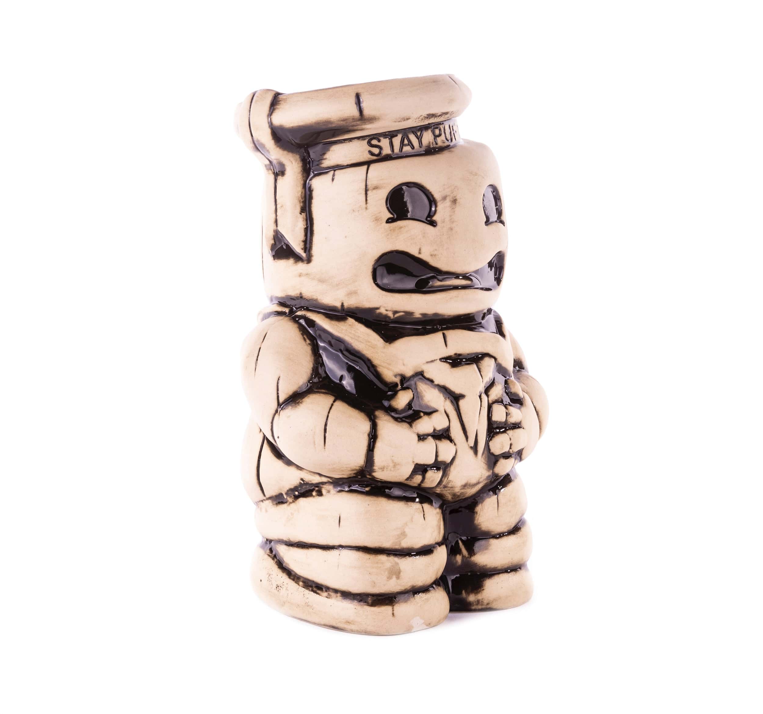 Ghostbusters Stay Puft Marshmallow Man Tiki Mug - Bone Variant Collectible Cup for Movie Fans - Perfect for Halloween Parties, Themed Events & Pop Culture Collectors