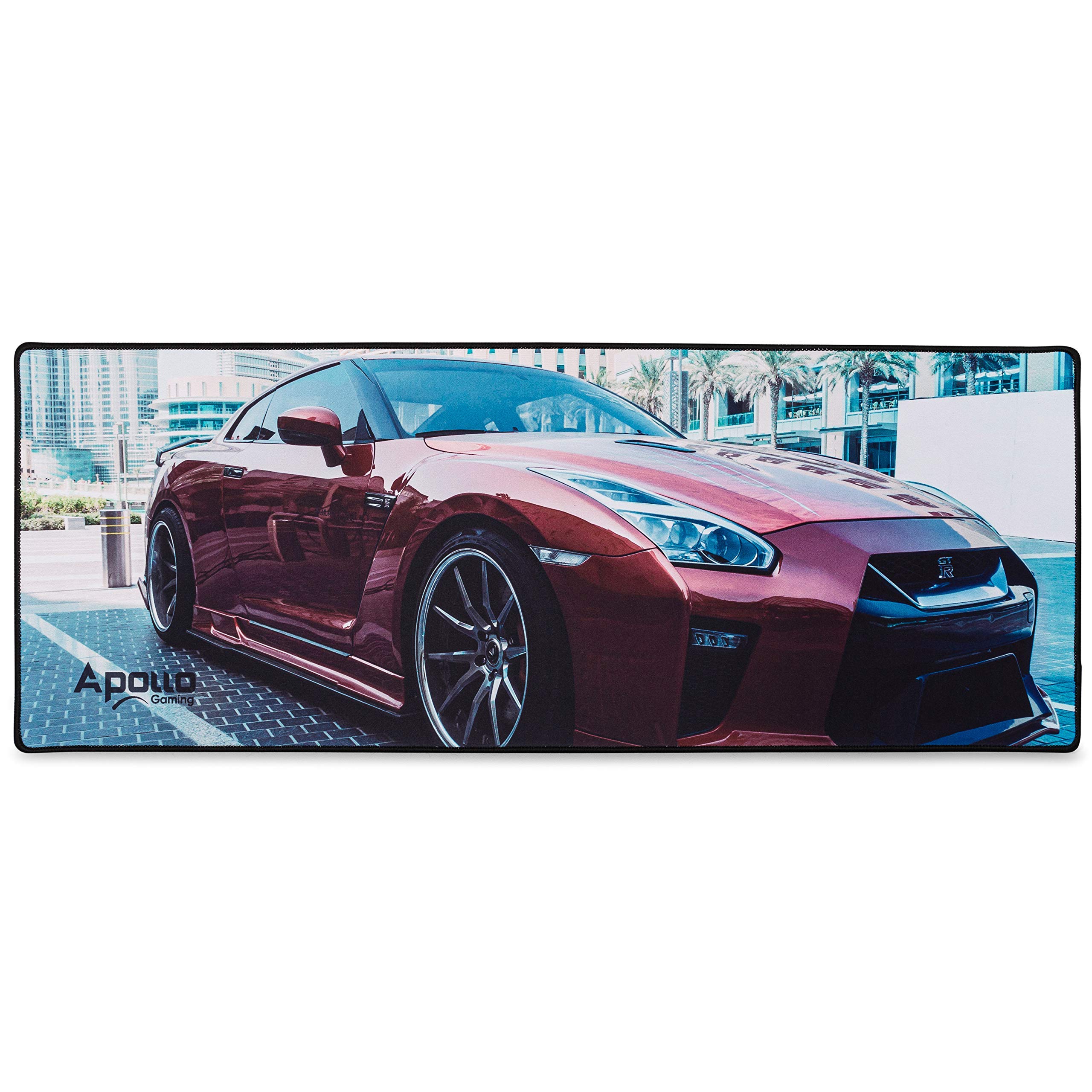 Extended XXL Mouse Pad with Stitched Edges & Microfiber Surface - 31.5×11.8 Inch Large Desk Mat for Keyboard and Mouse - Non-Slip Base Gaming Mousepad for PC, Laptop, Office & Home Workspace