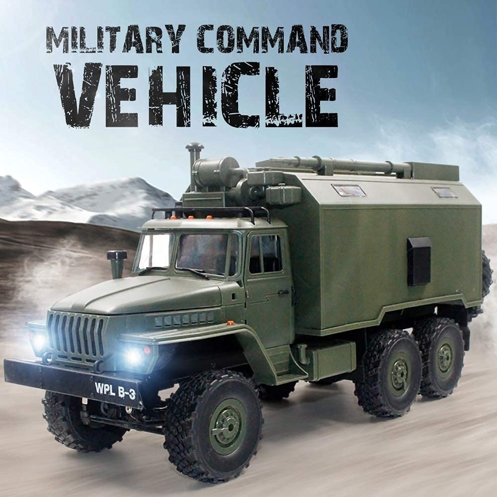 1:16 Scale RC Military Truck - 6WD Off-Road Remote Control Army Vehicle with 2.4Ghz, Electric Toy for Adults & Kids | Perfect for Outdoor Play, Military Simulation & Gift Giving