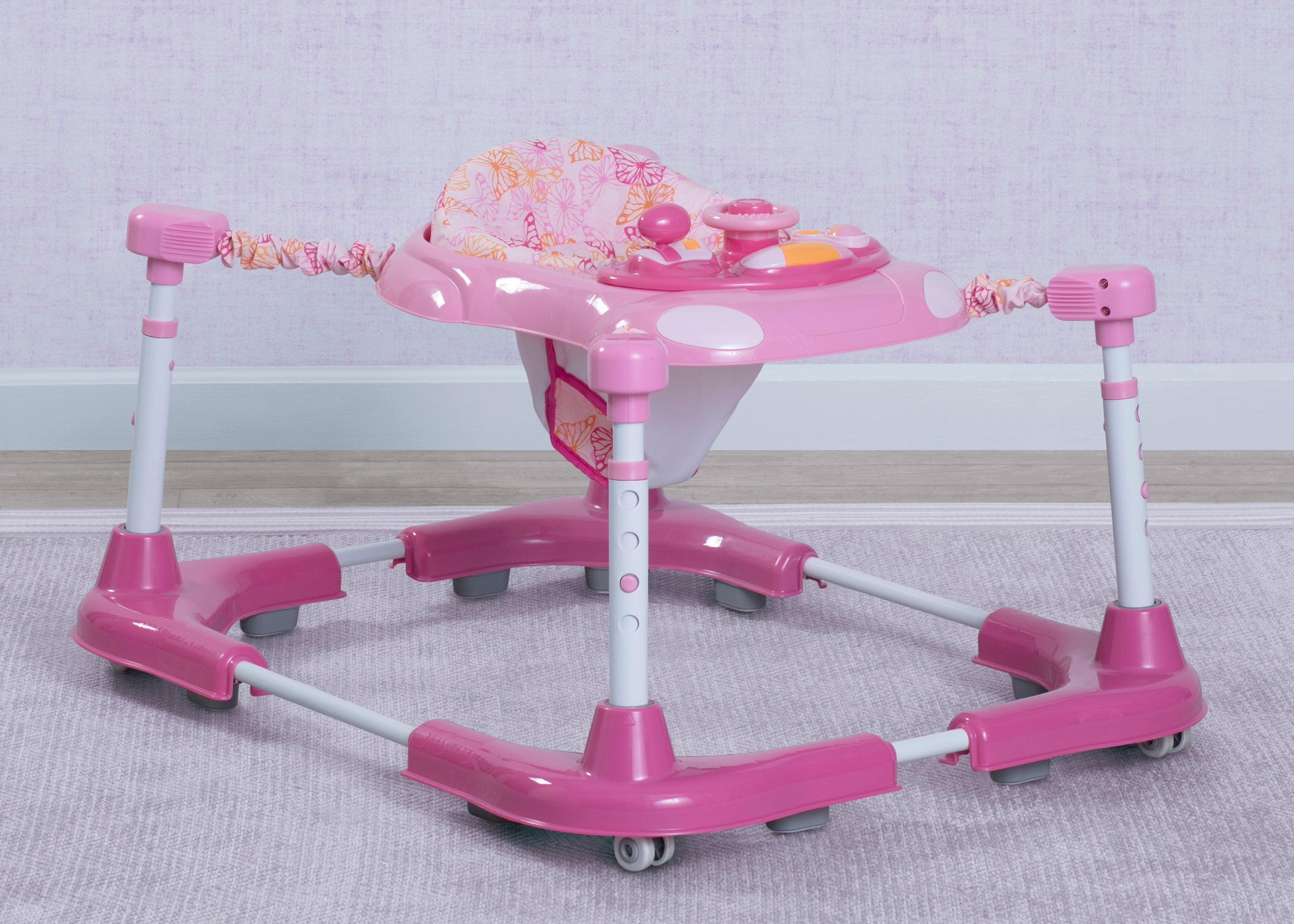 Delta Children First Steps Learn2Walk Baby Walker - Safe & Stable Toddler Walking Assistant for Early Steps - Perfect for Home, Nursery & Playtime Learning