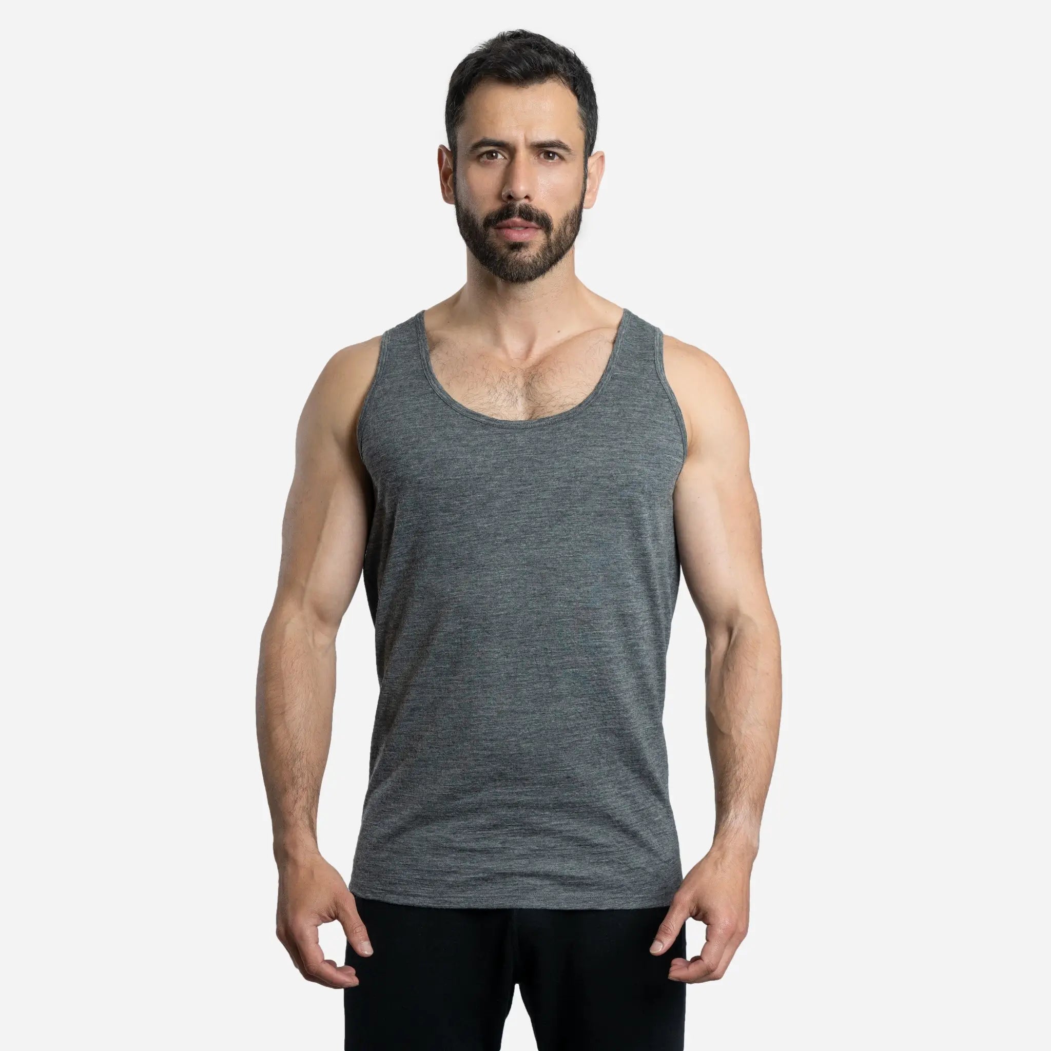 Ultralight Men's Alpaca Wool Tank Top - 160 GSM | Breathable & Moisture-Wicking for Outdoor Activities, Travel & Summer Wear