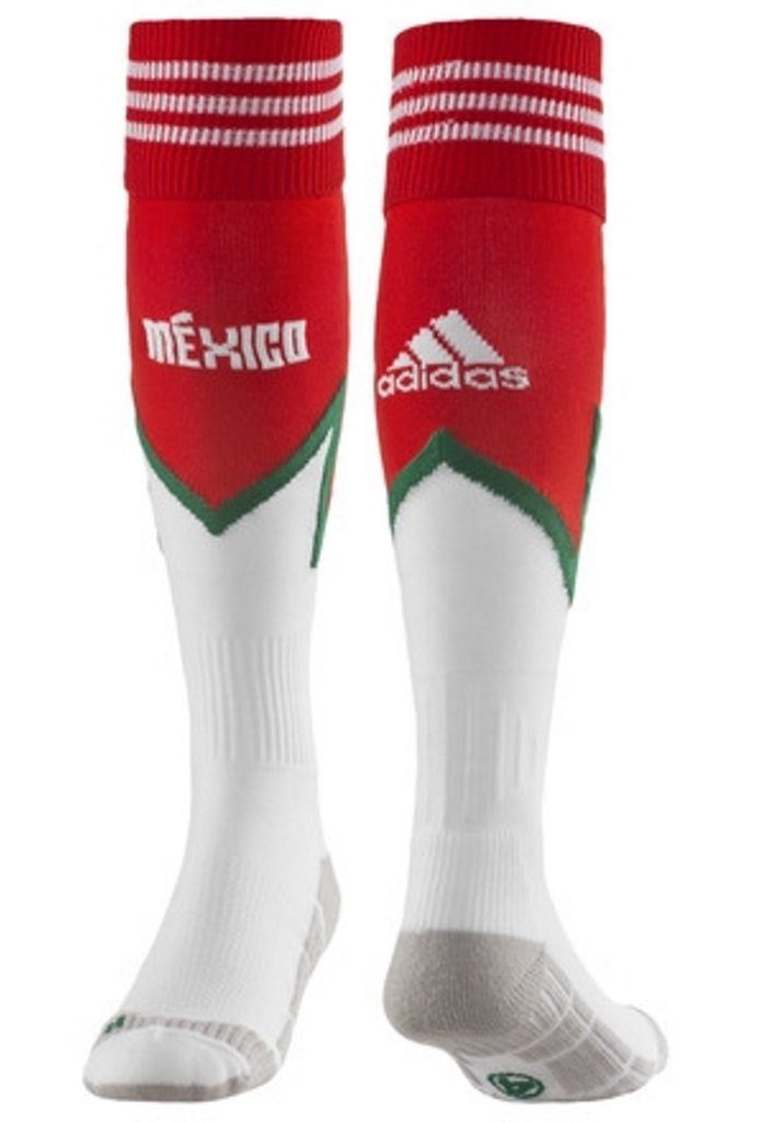 Adidas Mexico Red Home Crest Soccer Socks for Men (Size 9-10.5) - Red/White/Green Team Colors - Perfect for Football Matches & Fan Gear Collection
