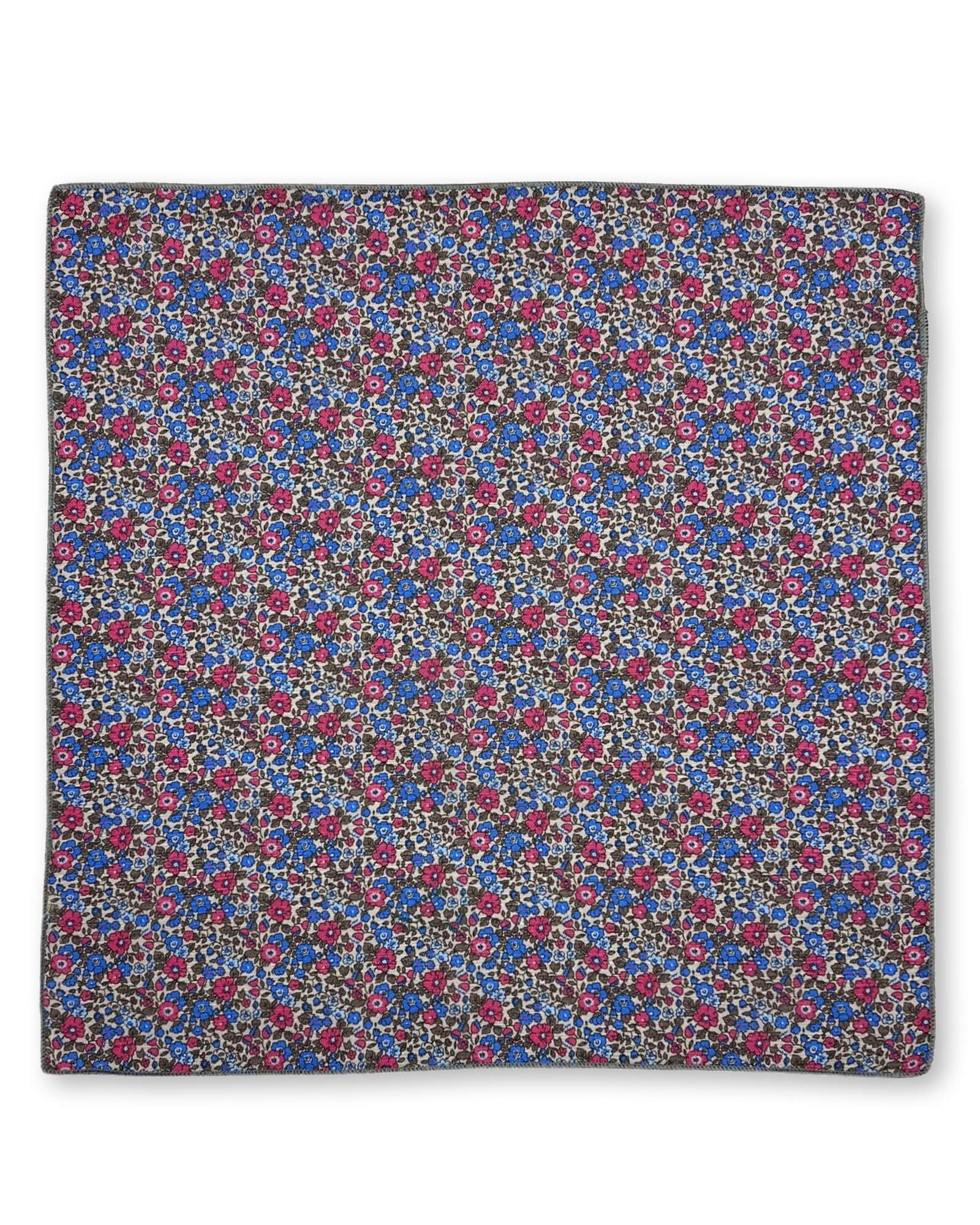 DÉCLIC Foligno Floral Hanky - Assorted Vintage Handkerchiefs for Women, Elegant Cotton Linen Pocket Square - Perfect for Weddings, Parties & Special Occasions