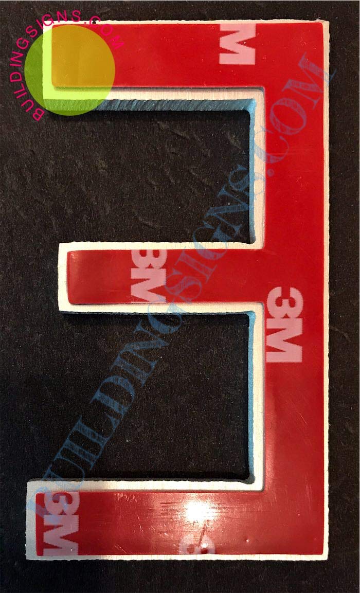 2.75 Inch Aluminum Letter E Sign - Brush Silver Finish, Double Sided Tape, Rust Free - Elegant Door Number Art for Home & Office Décor