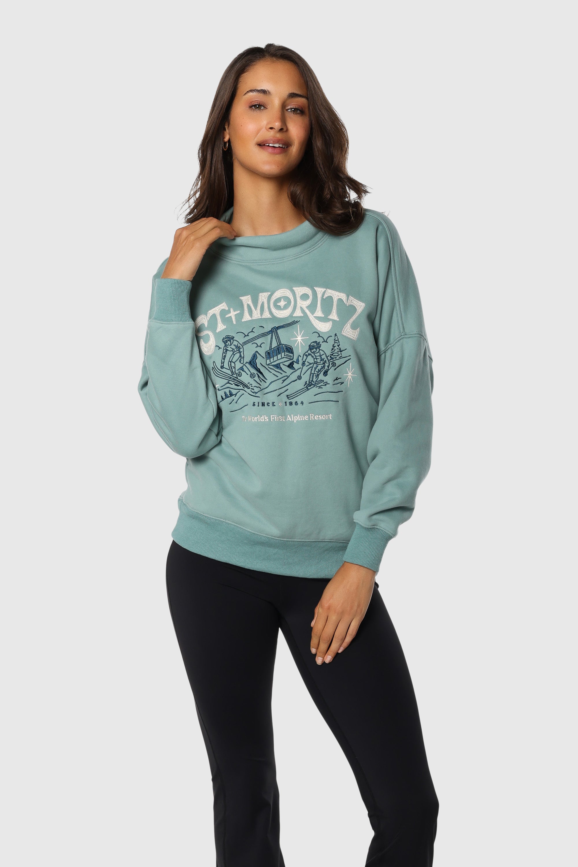 Moritz Funnel Neck Sweater - Women's Chunky Knit Turtleneck Pullover for Fall & Winter | Cozy Office Wear & Casual Outfits
