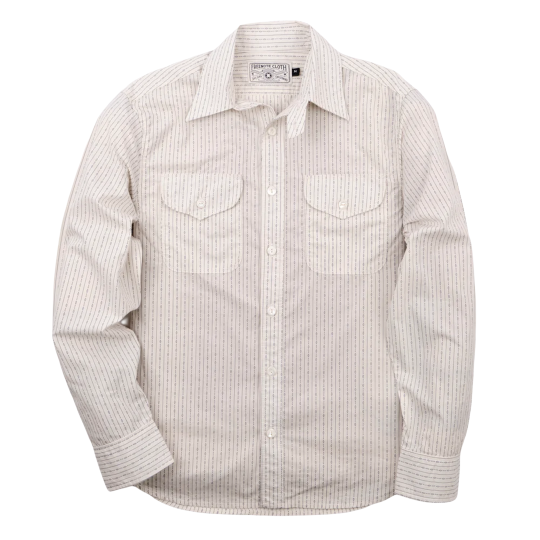 Freenote Wells White Stripe Denim Jacket - Vintage Style Men's Trucker Jacket for Casual Wear & Street Fashion