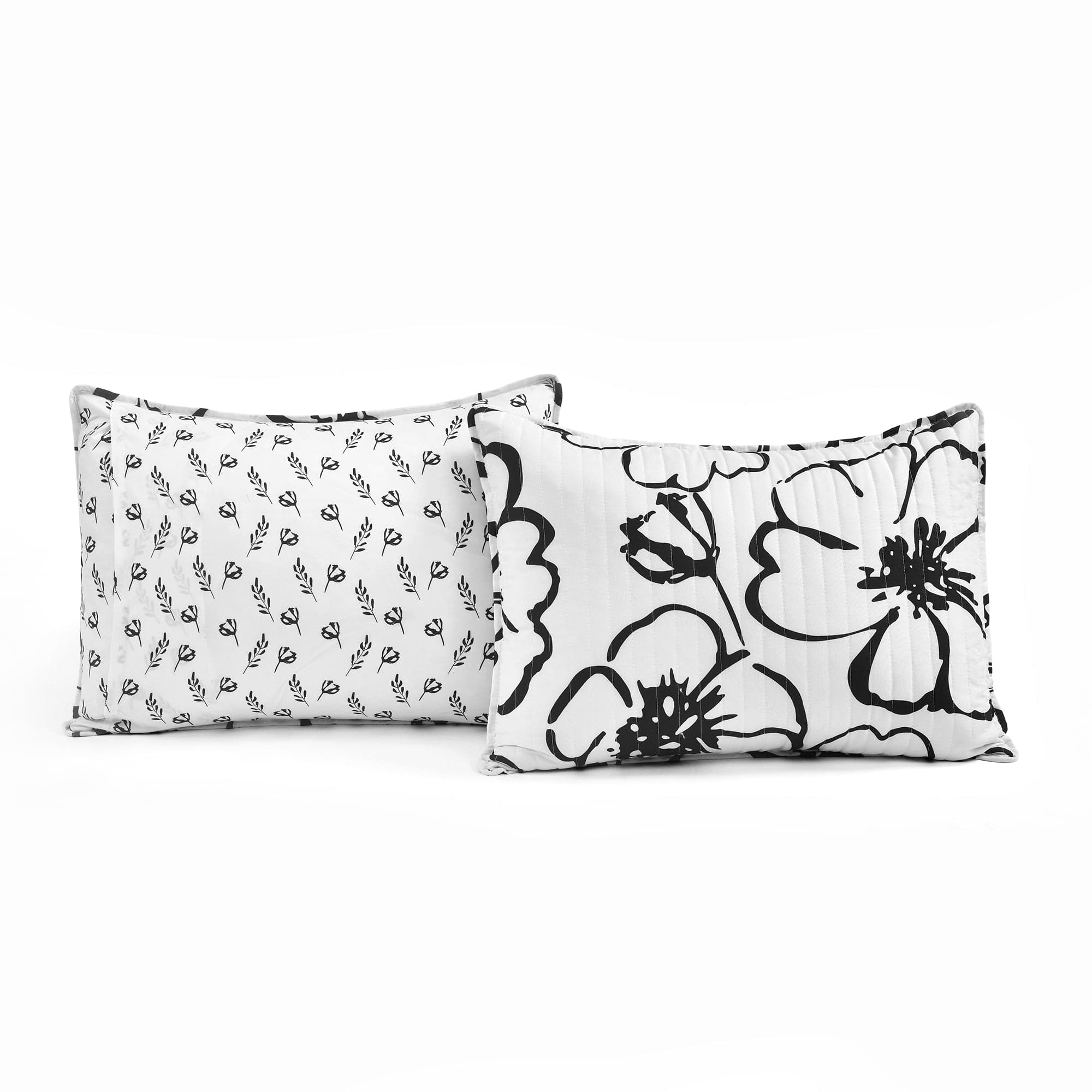 Scandinavian Floral Quilt 3 Piece Set - Soft Cotton Bedding Set with Duvet Cover, Pillow Shams & Sheet - Perfect for Master Bedroom, Guest Room & Cozy Home Decor