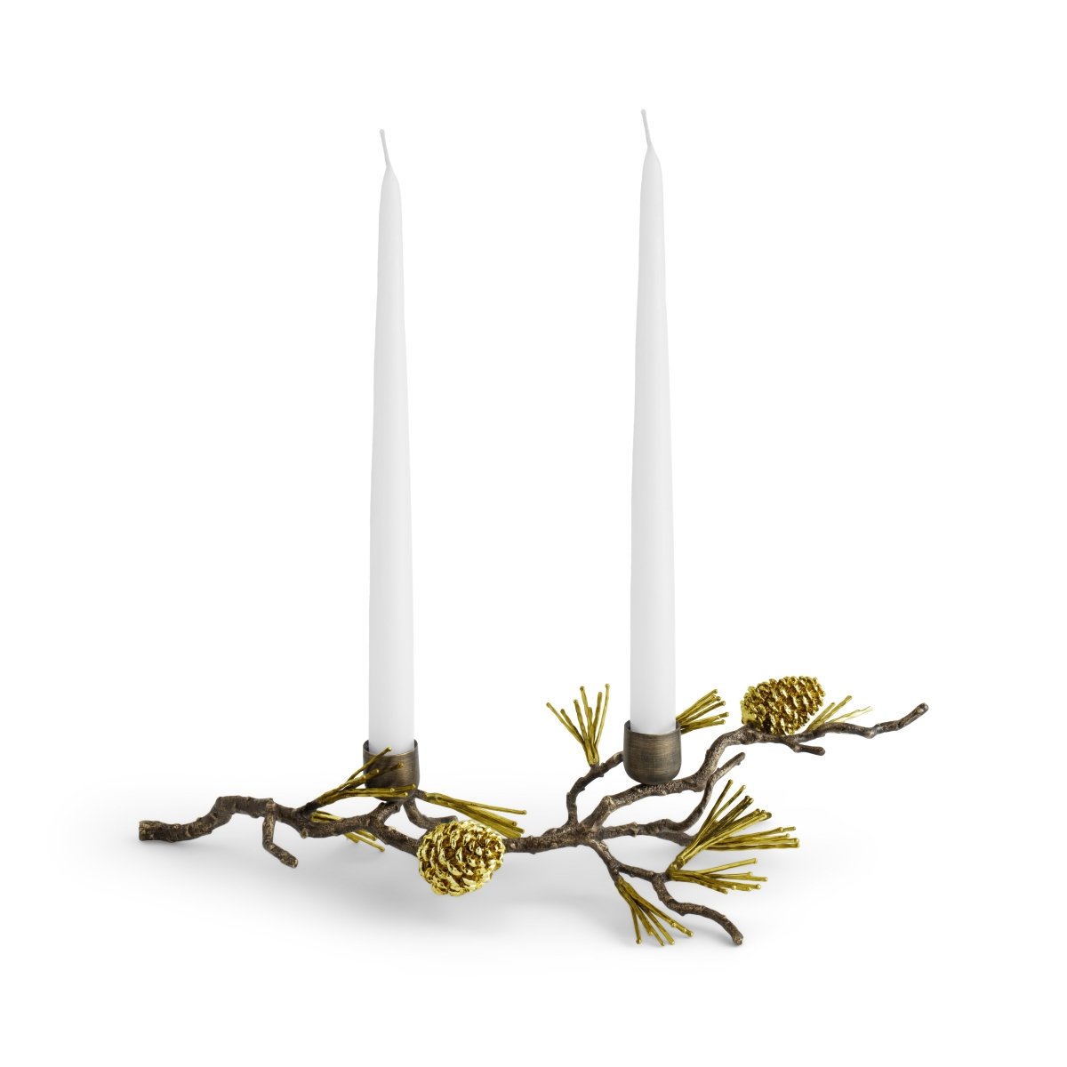 Handmade Pine Cone Candelabra - Rustic Natural Wooden Candle Holder for Farmhouse, Wedding & Holiday Decor - Perfect for Christmas, Thanksgiving & Cozy Home Decoration