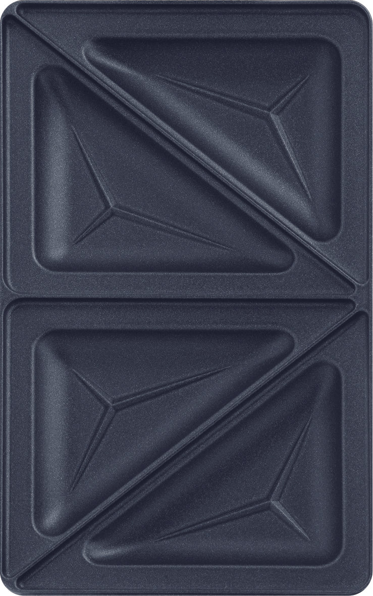 Tefal Snack Collection Accessory Plates - Club Sandwich & Triangle XA8002 | Non-Stick Snack Trays for Parties, Picnics & Quick Meals