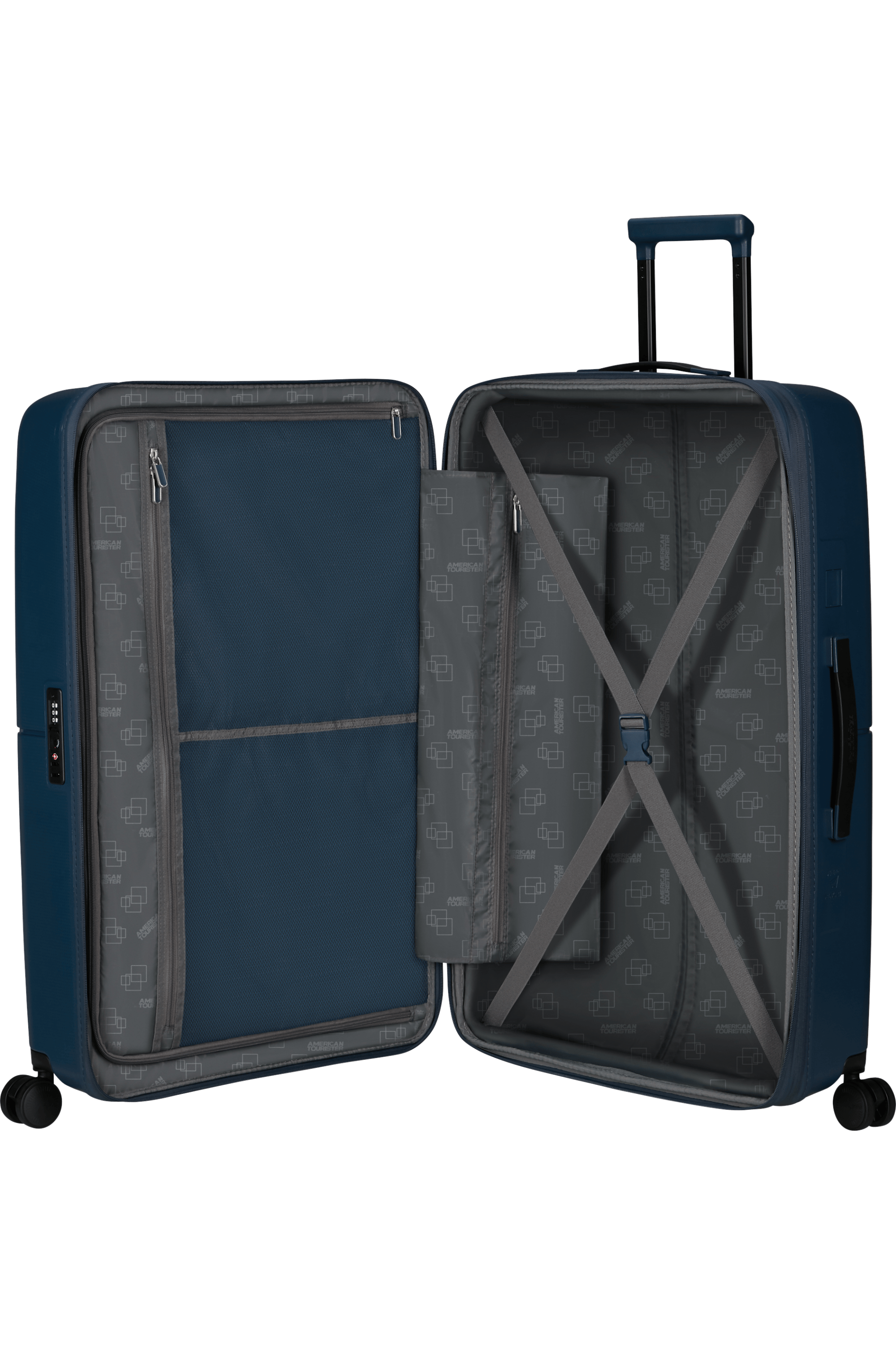 American Tourister 77cm Dashpop Large Spinner Suitcase - Midnight Blue | Lightweight Durable Luggage for Travel, Business Trips & Vacations