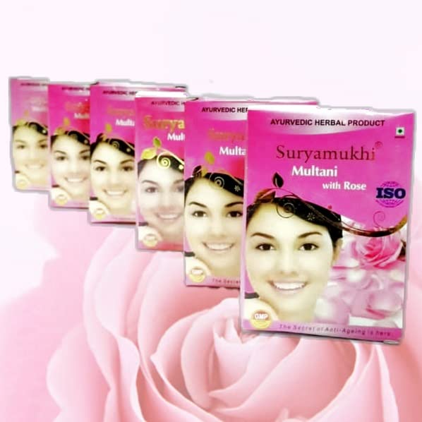 **Suryamukhi Multani Herbal Powder with Rose Flavor - 600g | Natural Skin Cleanser & Blood Circulation Booster | Export Quality | Perfect for Spa, Facial & Ayurvedic Skincare**