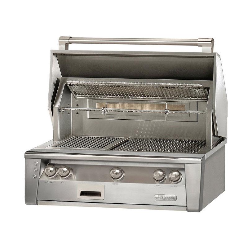 Alfresco 36-Inch Luxury Built-In Gas Grill with SearZone - ALXE 36SZ LP - Perfect for Outdoor Kitchens & Backyard BBQs