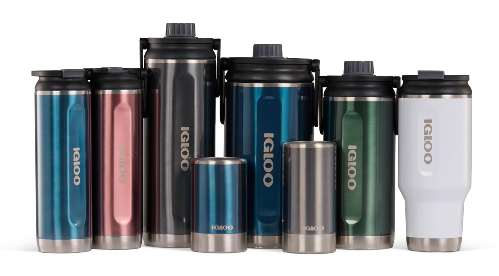Igloo Stainless Steel Flip 'n' Sip Tumbler - 20oz Insulated Travel Mug with Leak-Proof Lid for Hot & Cold Drinks - Perfect for Commuting, Camping and Office Use