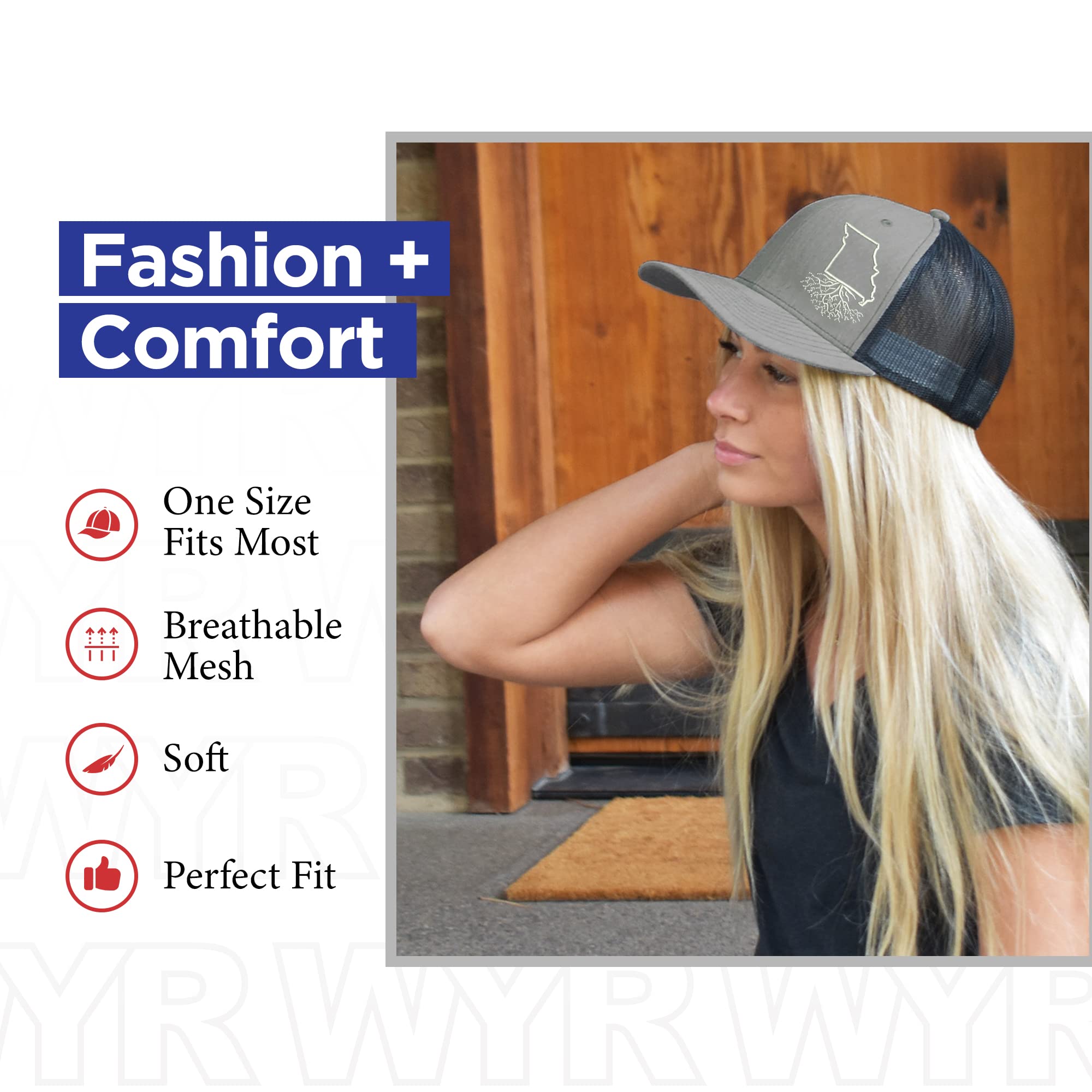 Missouri Roots Snapback Hat - Stylish Unisex Baseball Cap with Mesh Back, Polyester Cotton Blend, Six-Panel Trucker Design, One Size Fits Most (Charcoal & Black) - Perfect for Outdoor Activities, Sports & Casual Wear