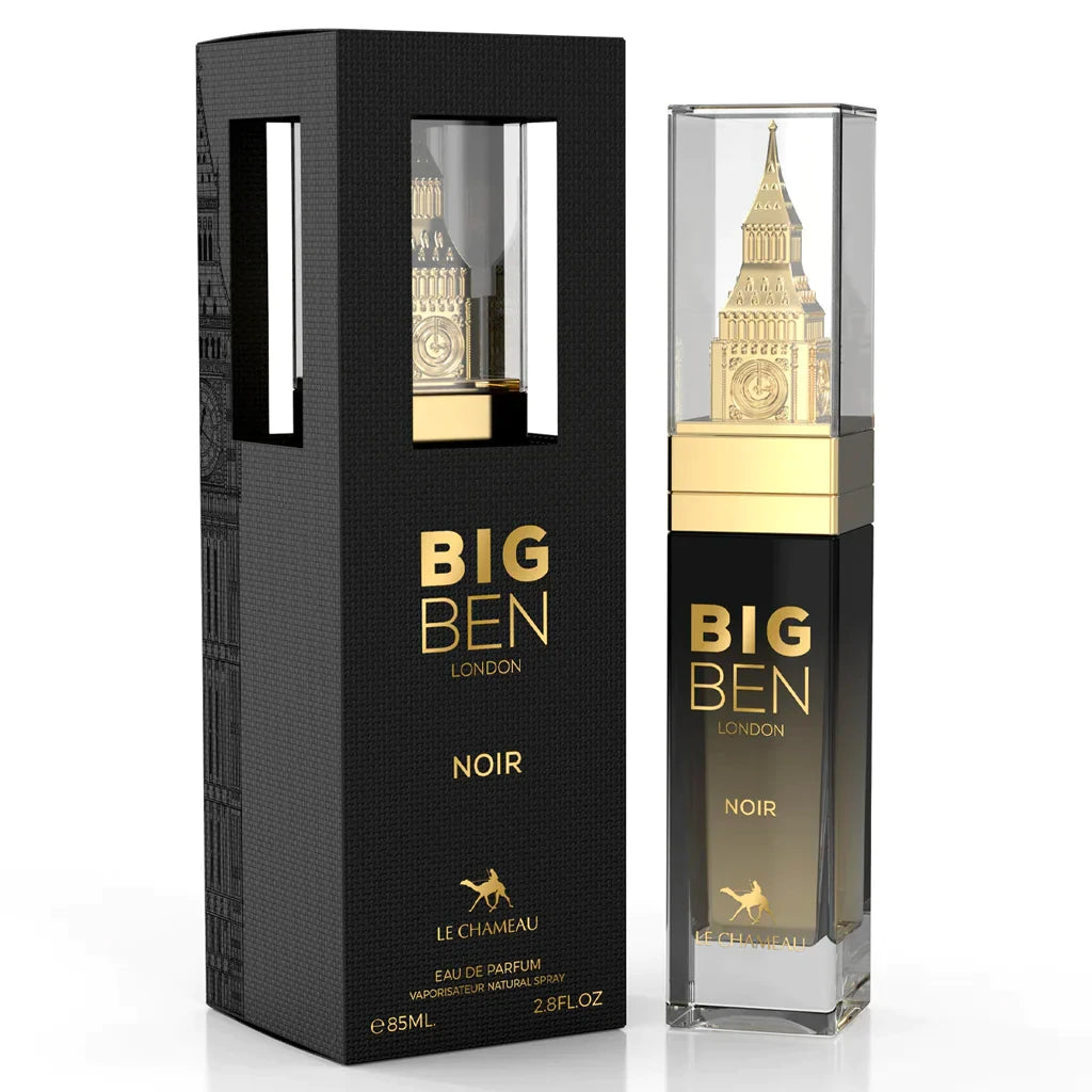Big Ben London Noir 2.8 oz Eau de Parfum Unisex Fragrance - Luxury Perfume for Men & Women, Day & Night Wear, Special Occasions & Gifts
