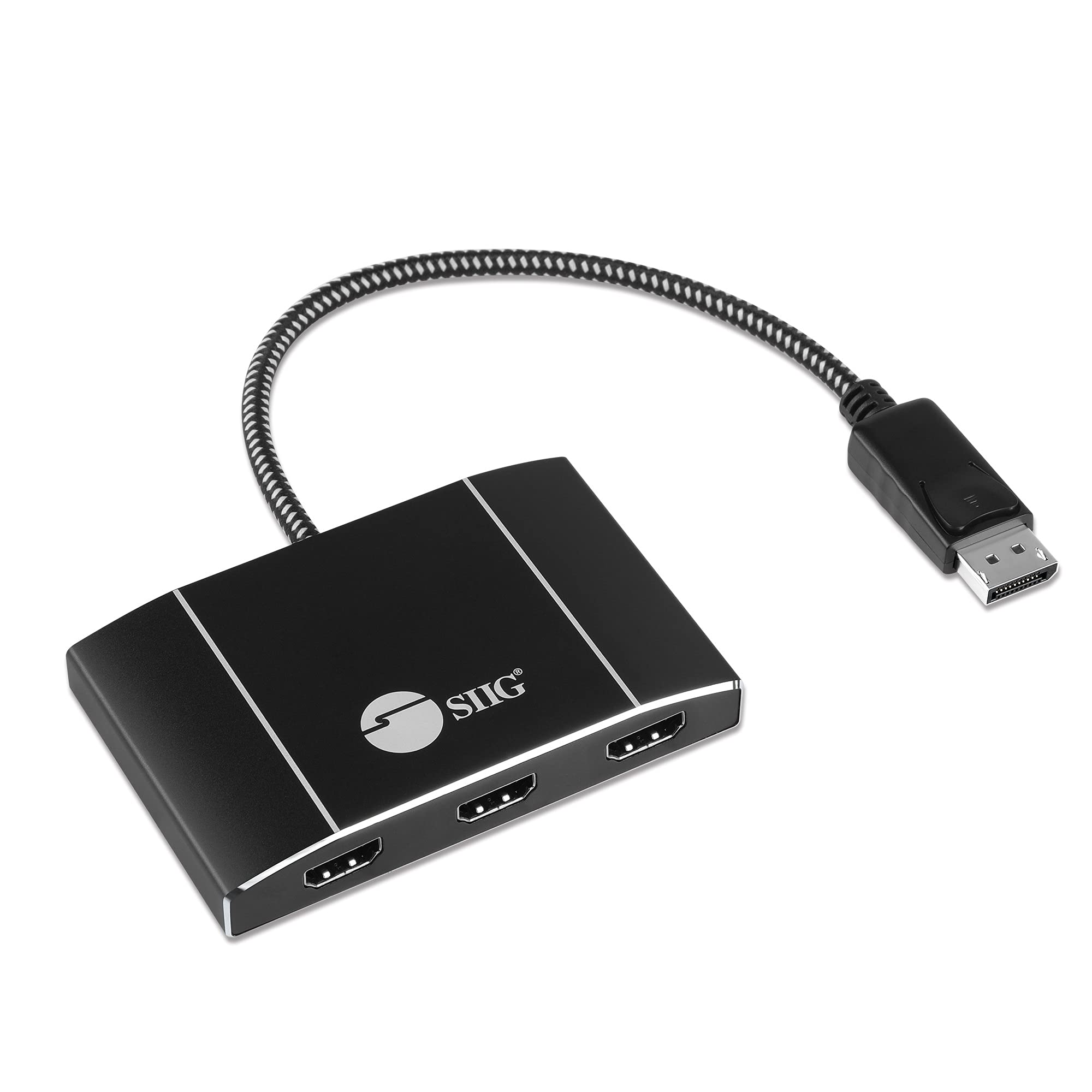 SIIG MST Hub DisplayPort to HDMI Splitter 1.4 - 3 Port Multi Stream Transport Hub with Daisy Chain Support for Monitors - Ideal for Gaming, Office & Home Theater Setups (CE-DP0Q11-S1)