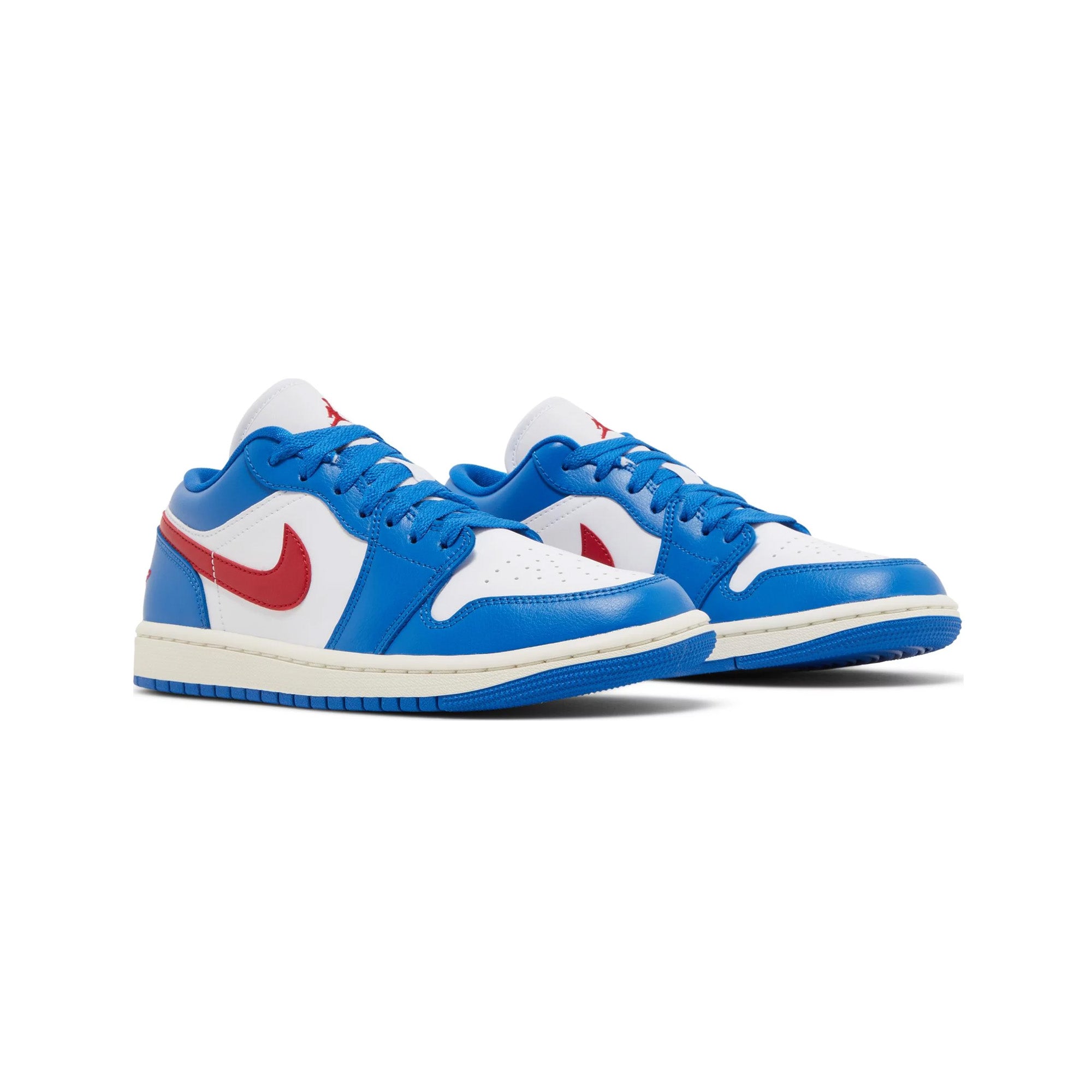 Air Jordan 1 Low 'Sport Blue Gym Red' Women's Sneakers 2023 - Stylish Basketball Shoes for Women, Casual Streetwear & Gym Workouts