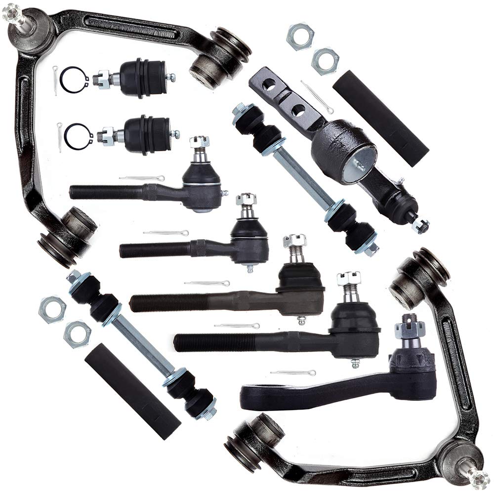 SCITOO 14-Piece Suspension Kit for Ford Expedition, F-150, F-150 Heritage, F-250 & Lincoln Navigator - Includes Ball Joint, Control Arm, Idler Arm, Pitman Arm, Sway Bar Link, Tie Rod End - Perfect for Off-Roading, Towing & Smooth Ride Upgrades