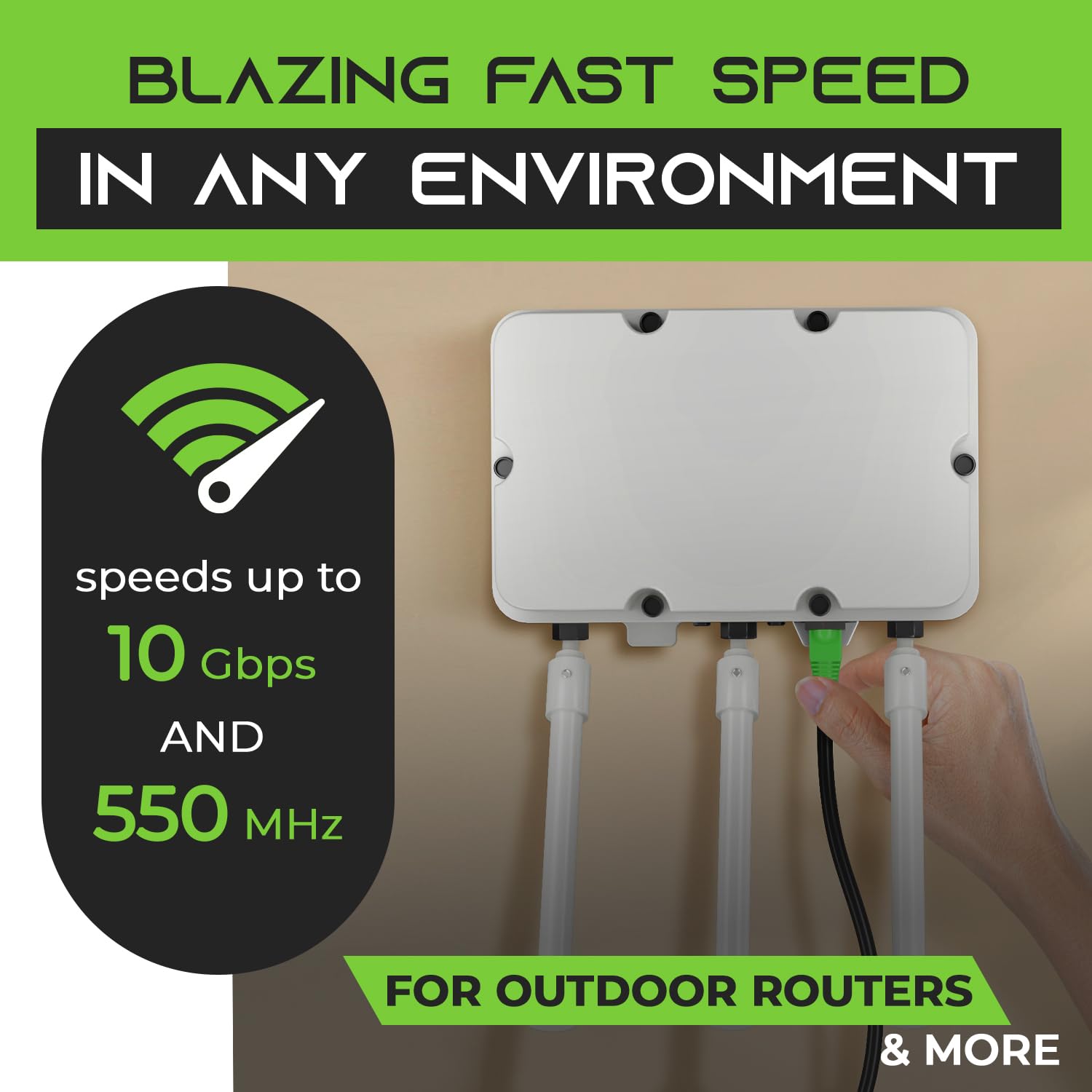 GearIT 1000ft Cat6 Ethernet Cable Bulk - Outdoor Waterproof Direct Burial UV Resistant, 10Gbps High Speed Network Cable with Gold Plated RJ45 Connectors - Perfect for Home Networking, Office Setup, and Outdoor Internet Installation