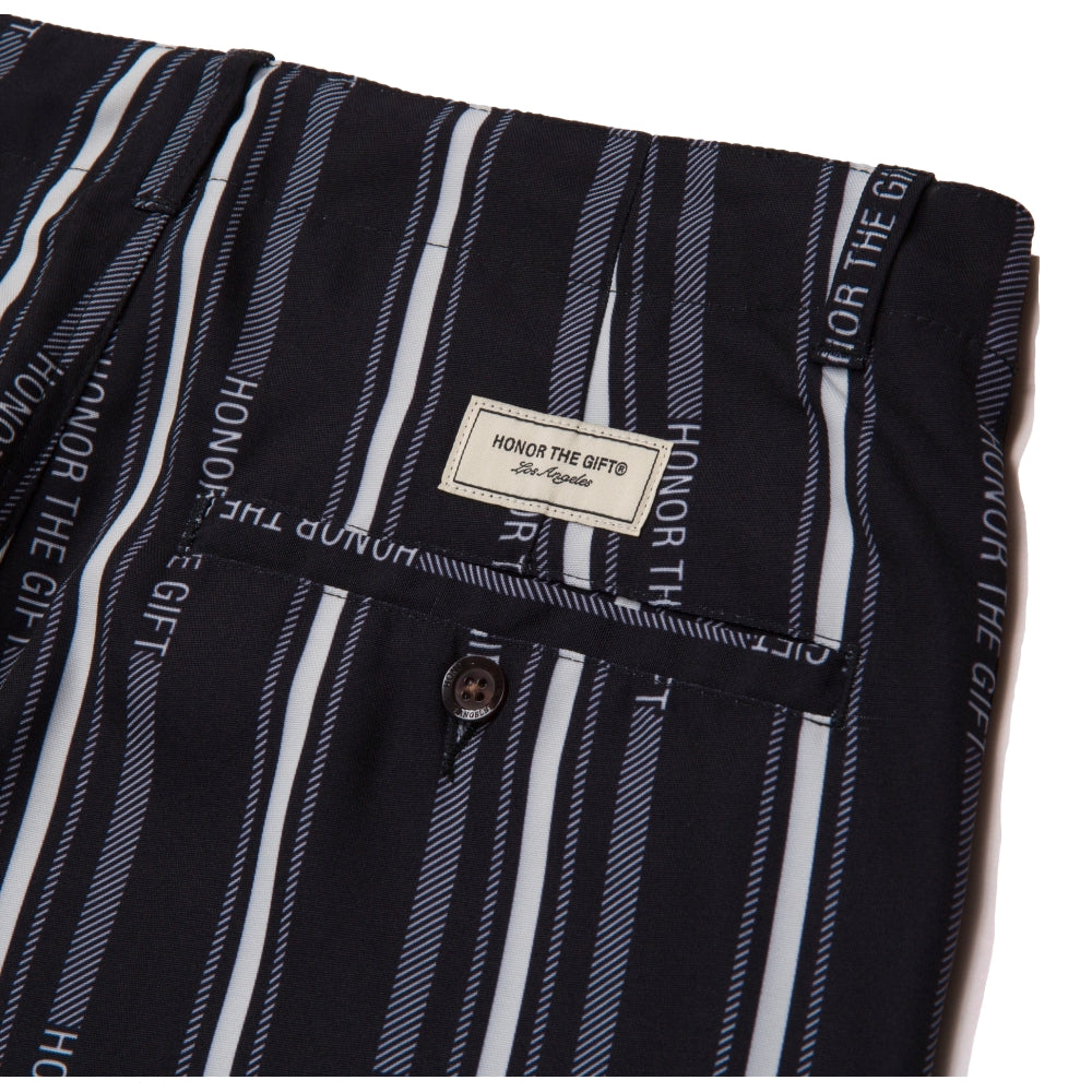 HONOR THE GIFT Men's Black Stripe Pants - Casual Comfort Fit Trousers for Work, Office & Everyday Wear
