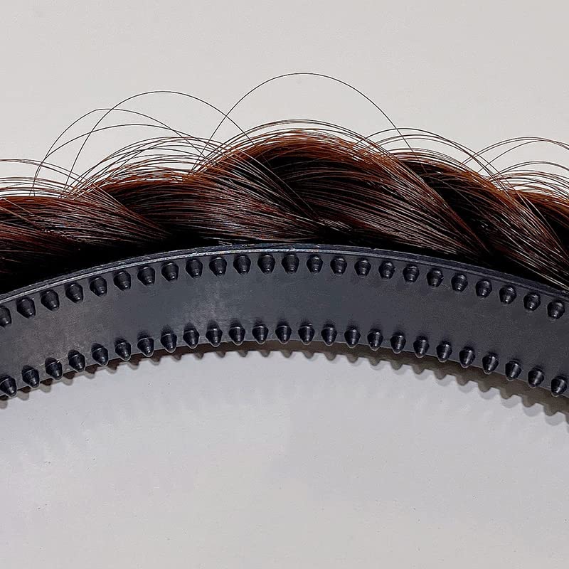 3 PCS Black-Brown/Light Brown/Black Pearl Wig Twist Headbands for Women - Wide Fishbone Braids Hairbands, Handmade Retro Head Hoop Hair Accessories for Styling, Perfect for Parties, Weddings & Everyday Wear