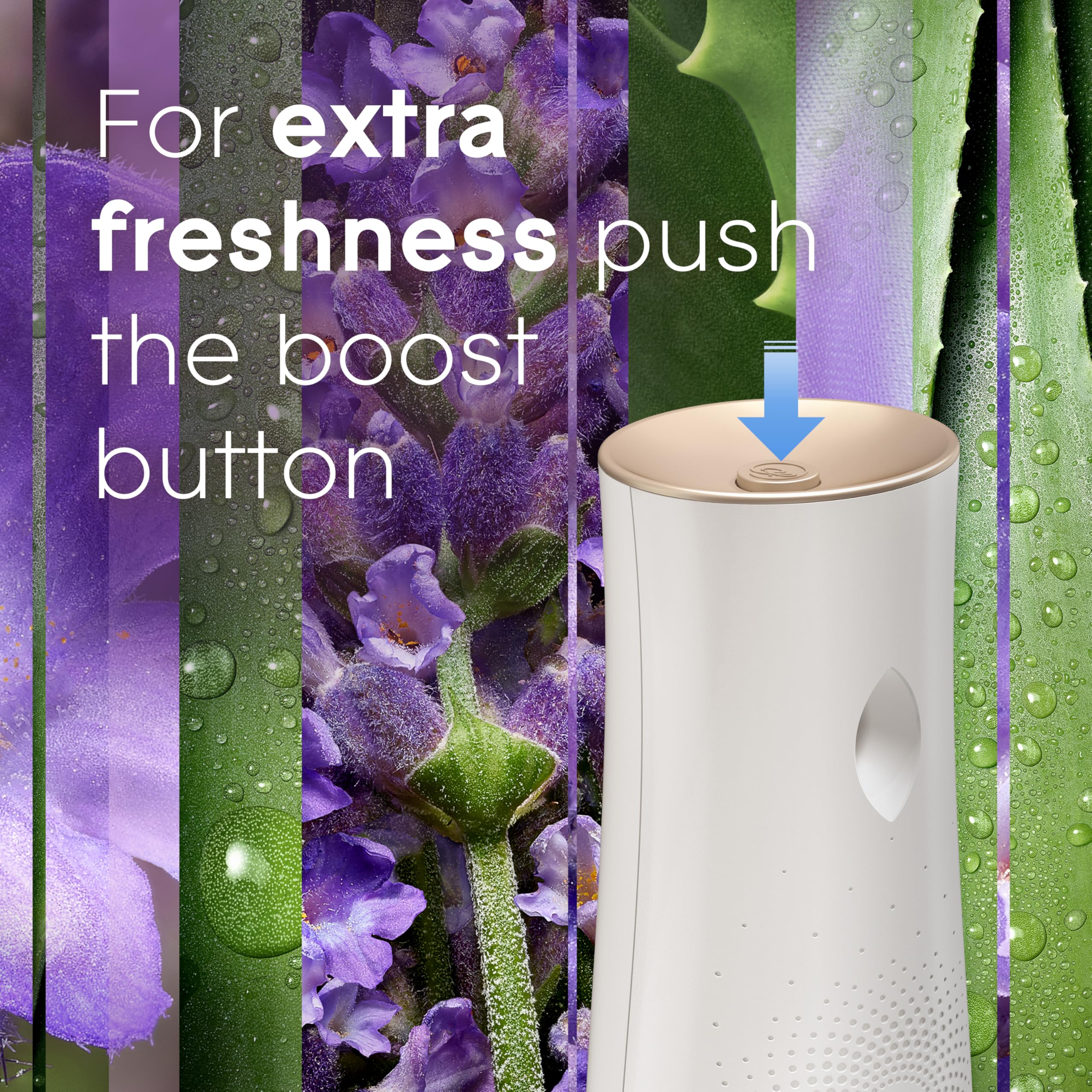 Glade Automatic Spray Refill - Lavender & Aloe Scented Air Freshener for Home, Bathroom & Office - 6.2 Oz - Long-Lasting Fragrance for Relaxation & Stress Relief