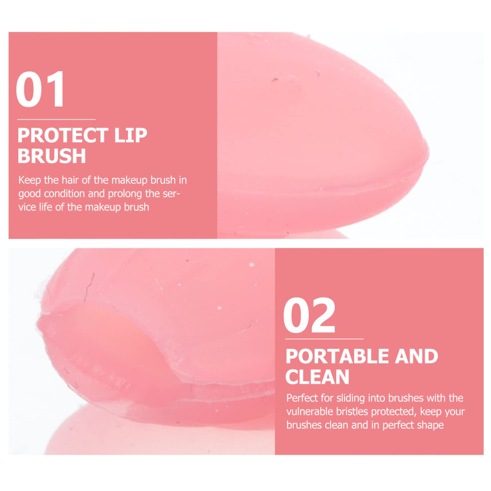 10pcs Silicone Lip Brush Set with Anti-Lost Covers - Lip Makeup Brush Caps & Travel Scrub Brushes for Lipstick Application & Exfoliation - Perfect for Travel, Home & Professional Makeup Kits