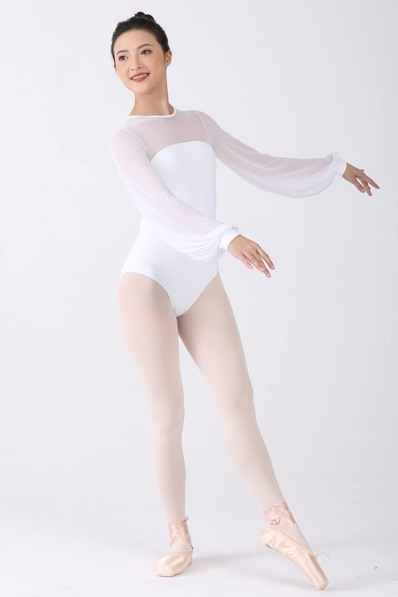 Dance Elite Aisling Mesh Shoulder & Sleeves Ballet Leotard for Women - Perfect for Ballet Practice, Dance Classes & Performances