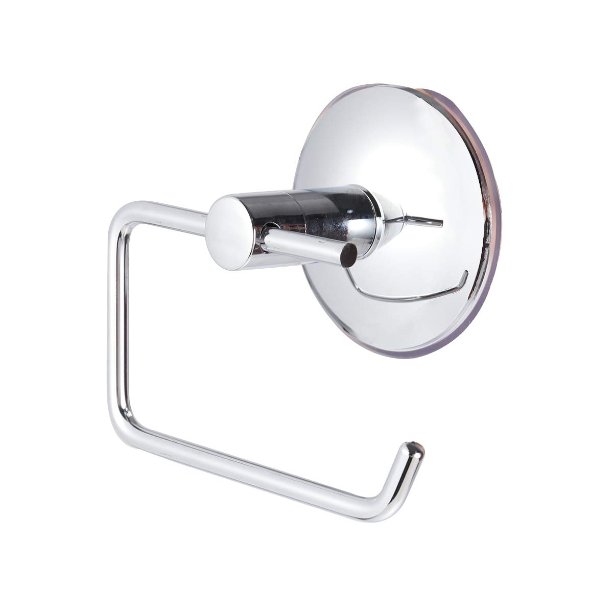 UKCOCO Stainless Steel Suction Cup Toilet Paper Holder - Wall Mounted Bathroom Tissue Roll Dispenser with Double Sided Adhesive Tape - Perfect for Home, Office, Hotel & RV Use