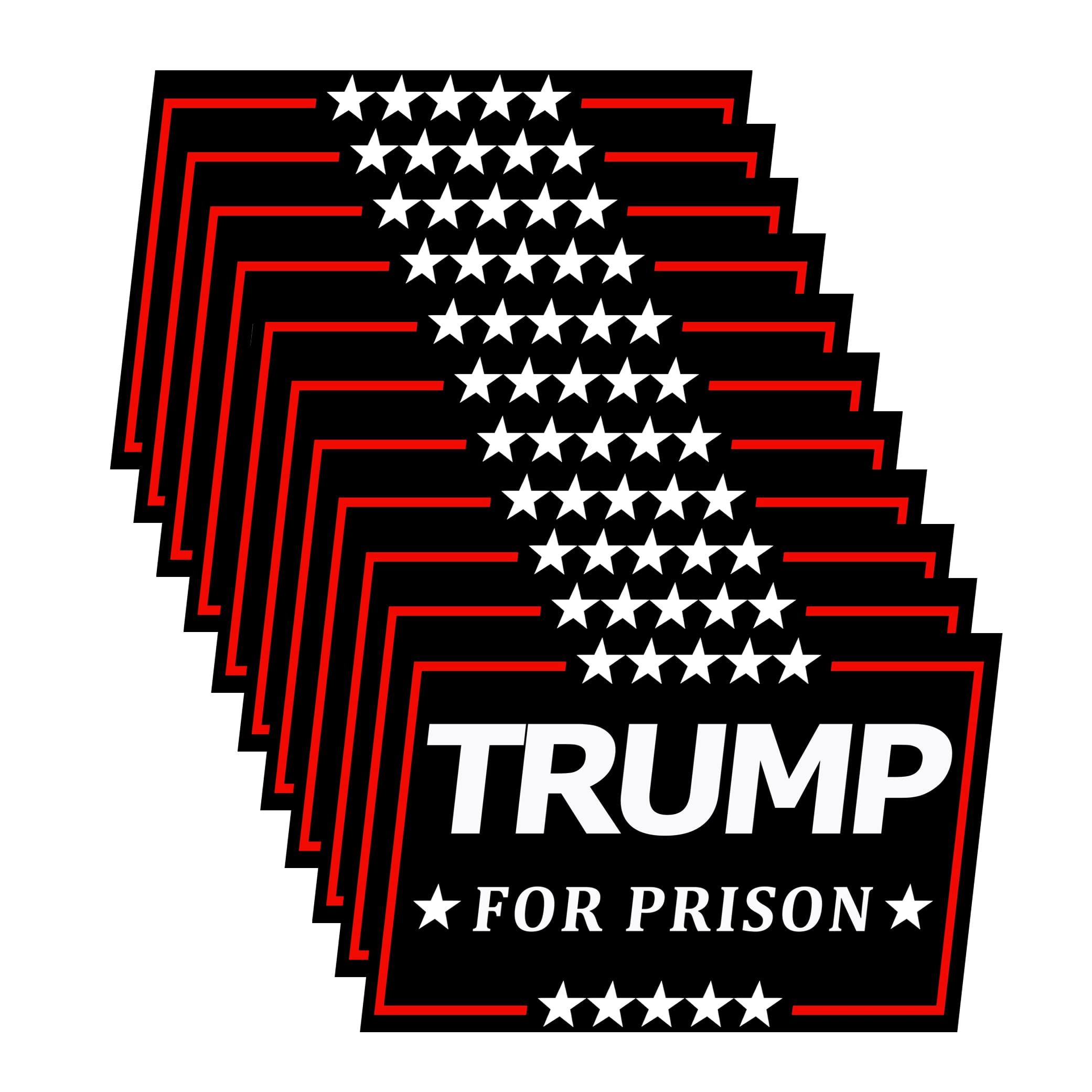 10 Pack Anti Trump Stickers - Waterproof Political Decals for Laptop, Bumper, Window & Car - Funny Political Protest Stickers for Conservatives & Liberals - Great for Campaigns, Protests & Political Events