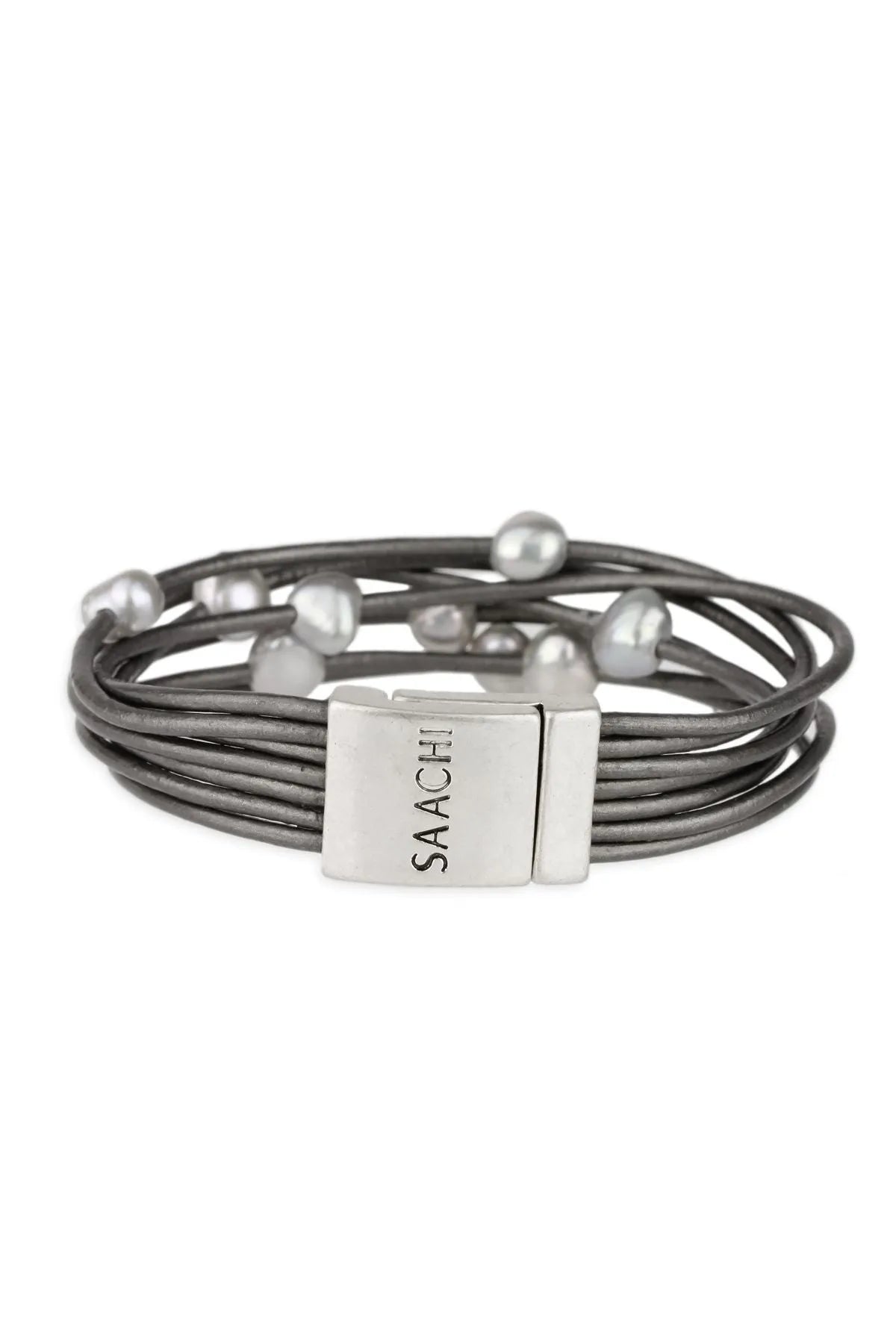 Elegant Multi Strand Leather Pearl Bracelet for Women - Perfect for Weddings, Parties & Special Occasions