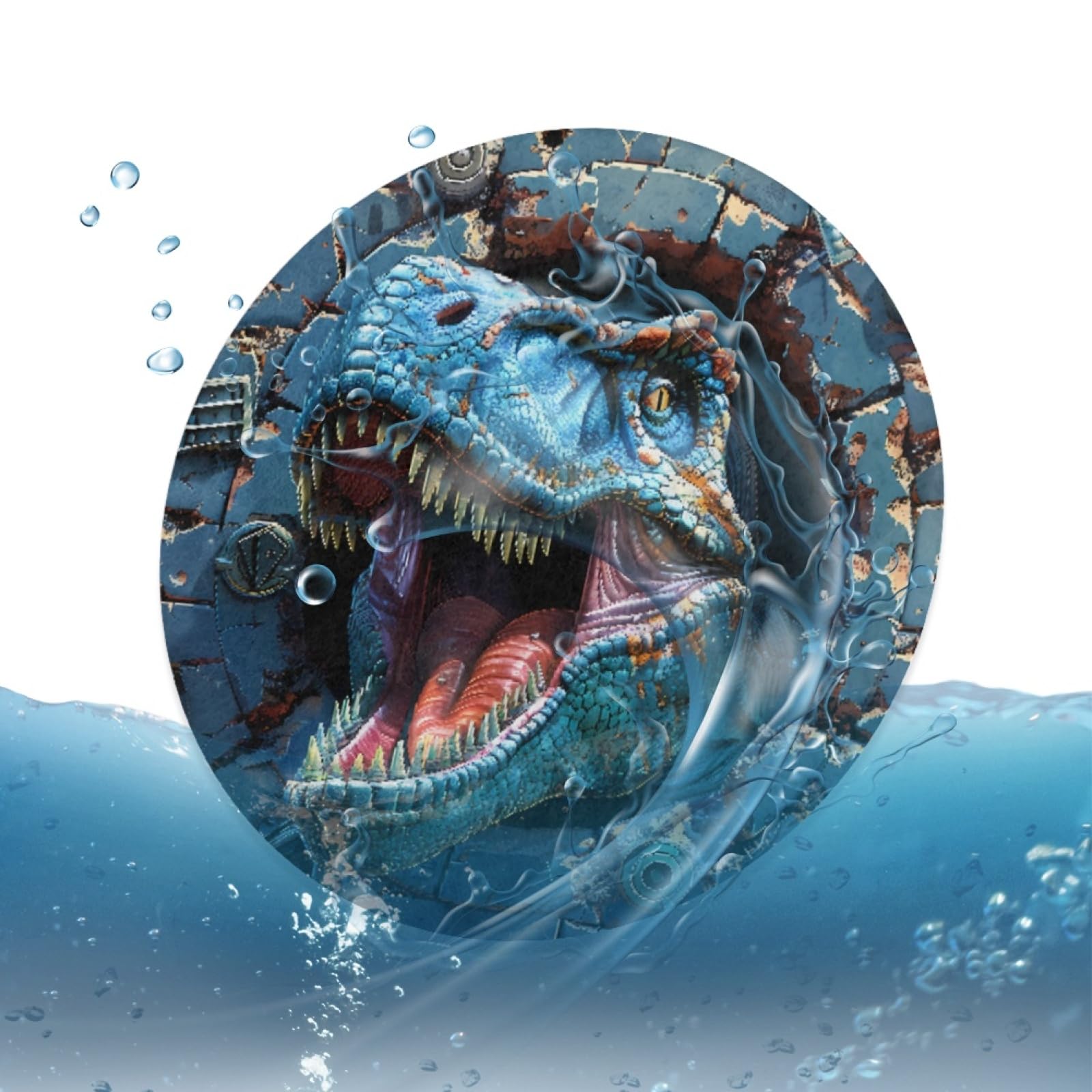AFPANQZ 3D Dinosaur Car Coasters for Cup Holders - Absorbent Felt+Rubber Coasters Set of 2, 2.75